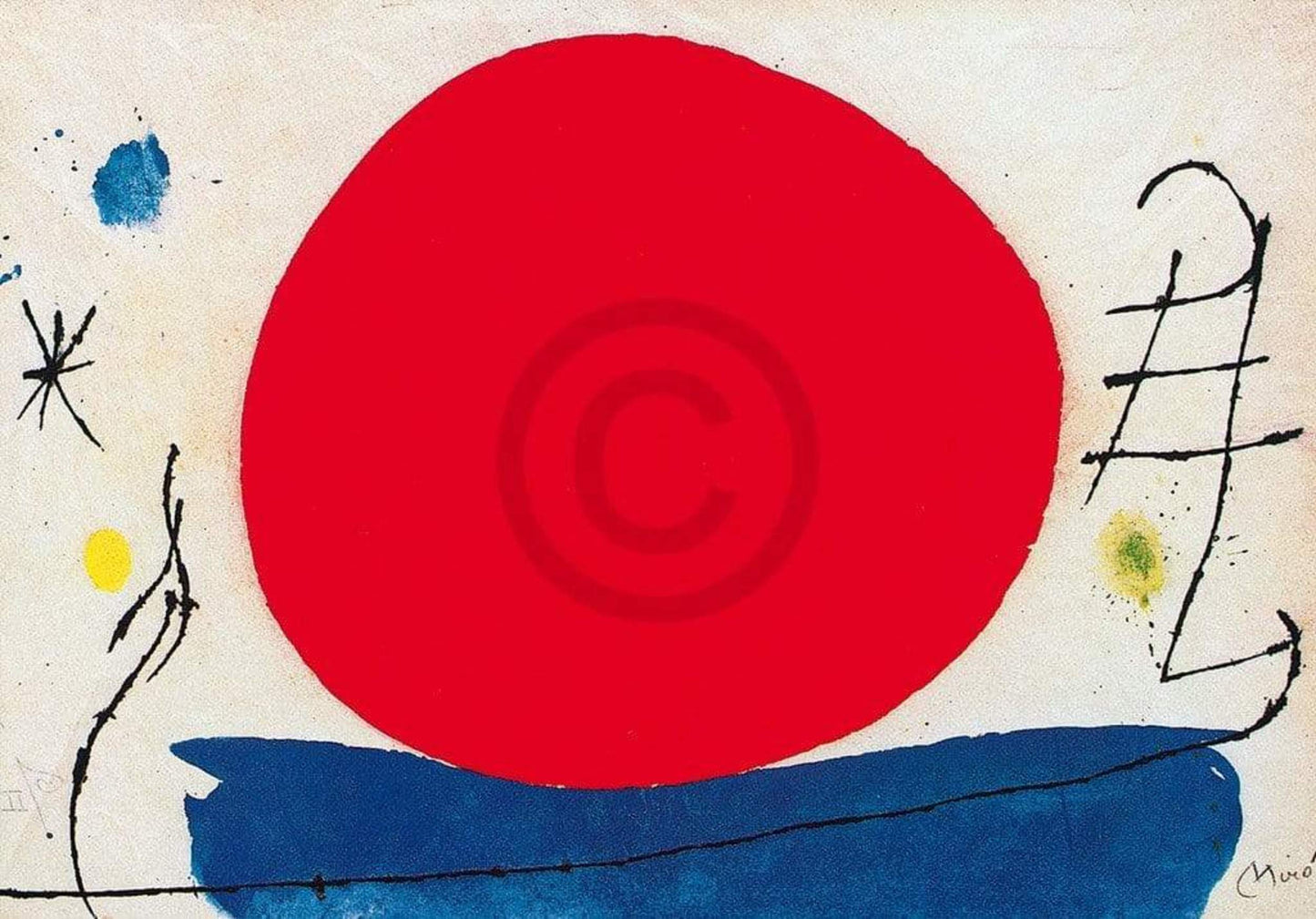Joan Miro Senza titolo Kunstdruk 100x70cm | Posters.nl