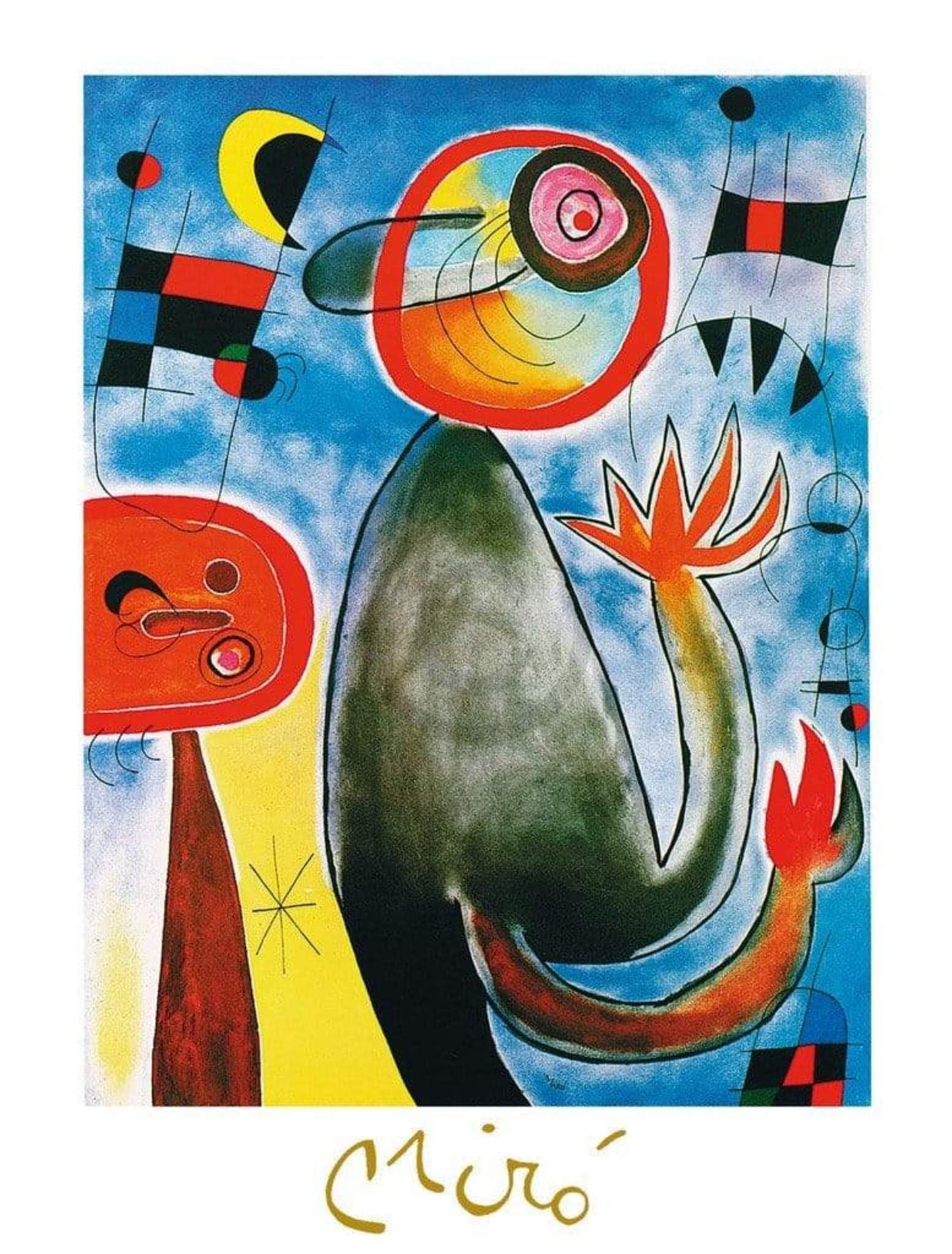 Joan Miro Les echelles en roue Kunstdruk 60x80cm | Posters.nl
