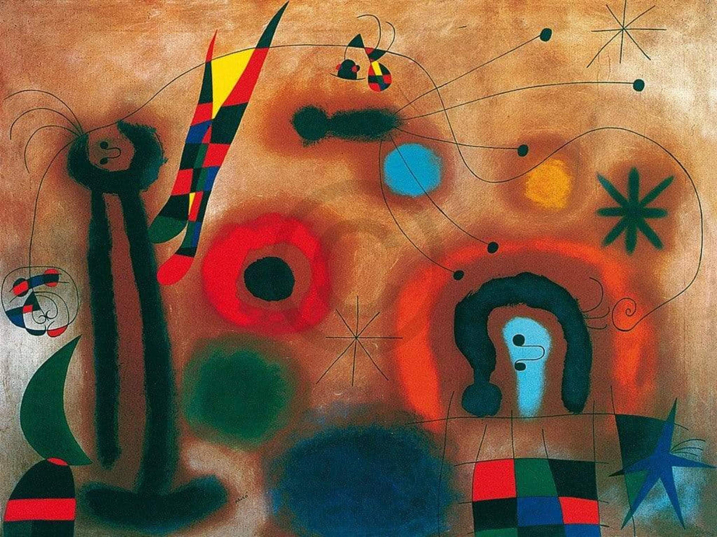 Joan Miro  Libelle mit roten Flügeln Kunstdruk 80x60cm | Posters.nl