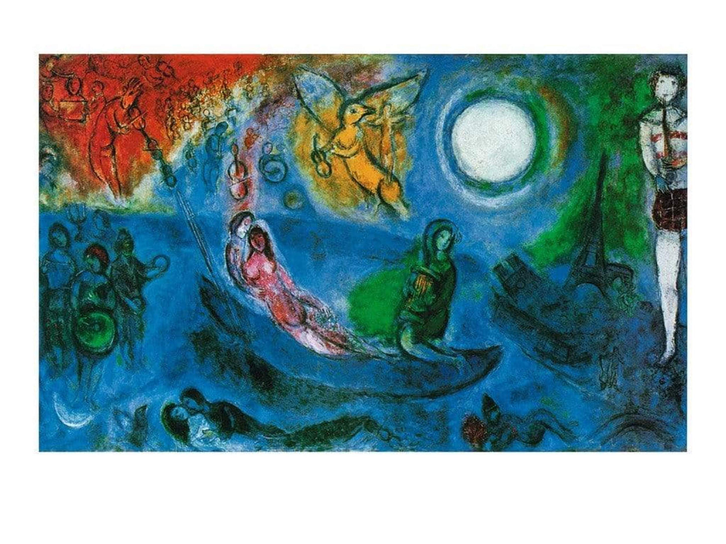 Marc Chagall Il concerto, 1957 Kunstdruk 80x60cm | Posters.nl