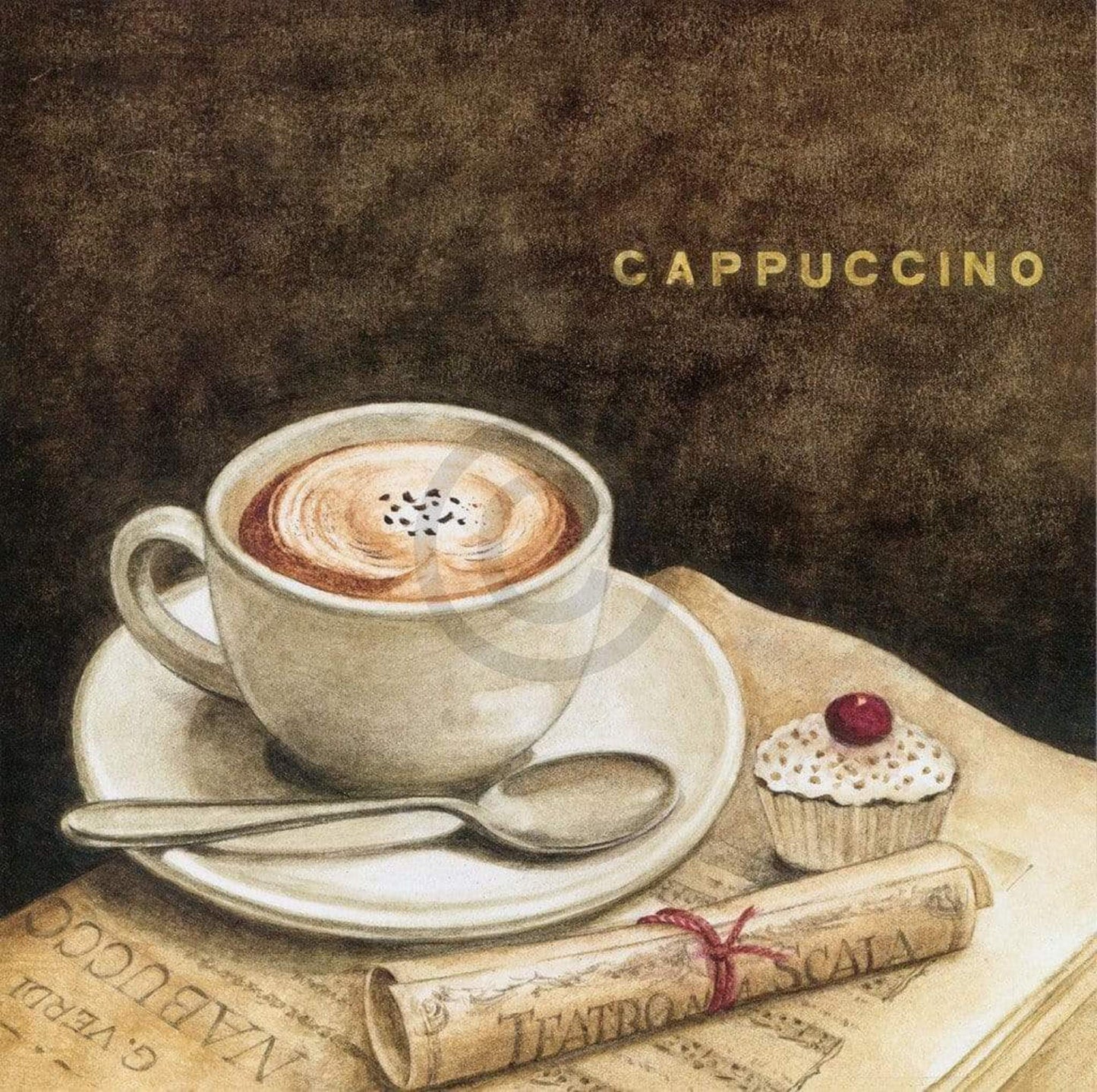 Mepas G.P. Cappuccino Kunstdruk 40x40cm | Posters.nl