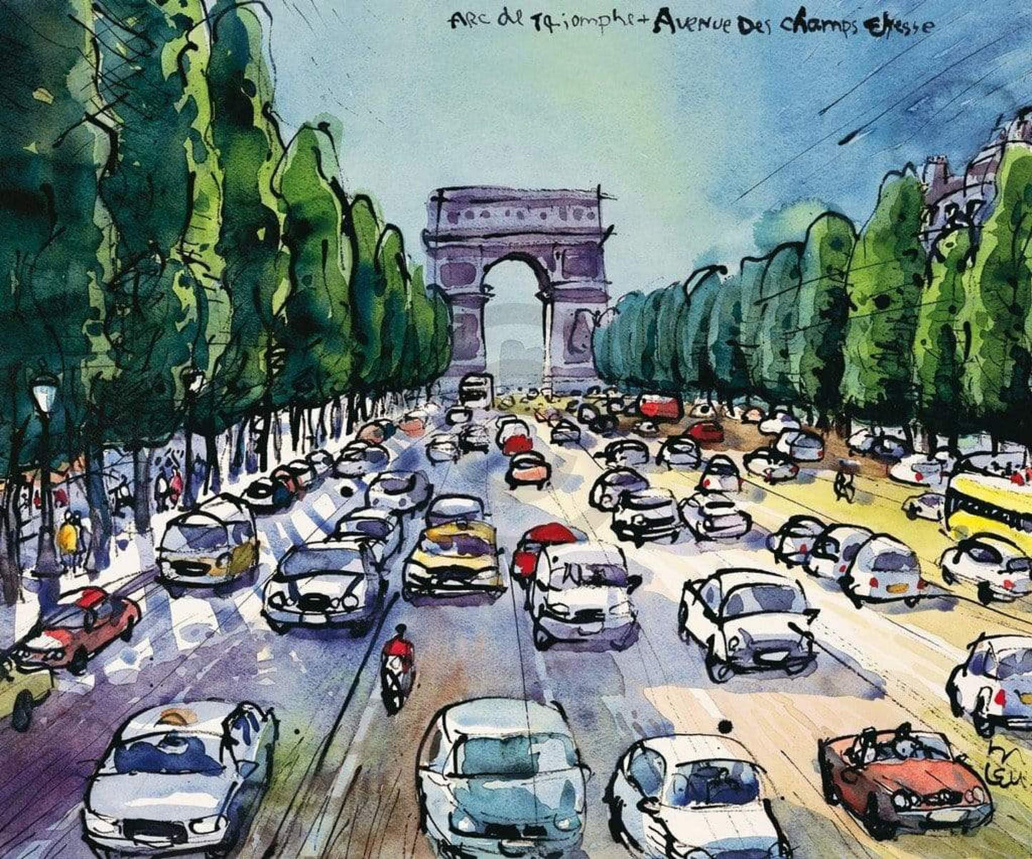 Michael Leu Arc de Triomphe Kunstdruk 60x50cm | Posters.nl
