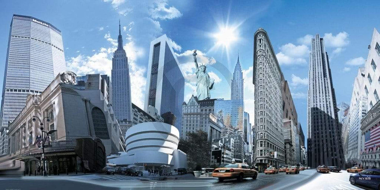 Nyss  N.Y.Highlights Kunstdruk 100x50cm | Posters.nl