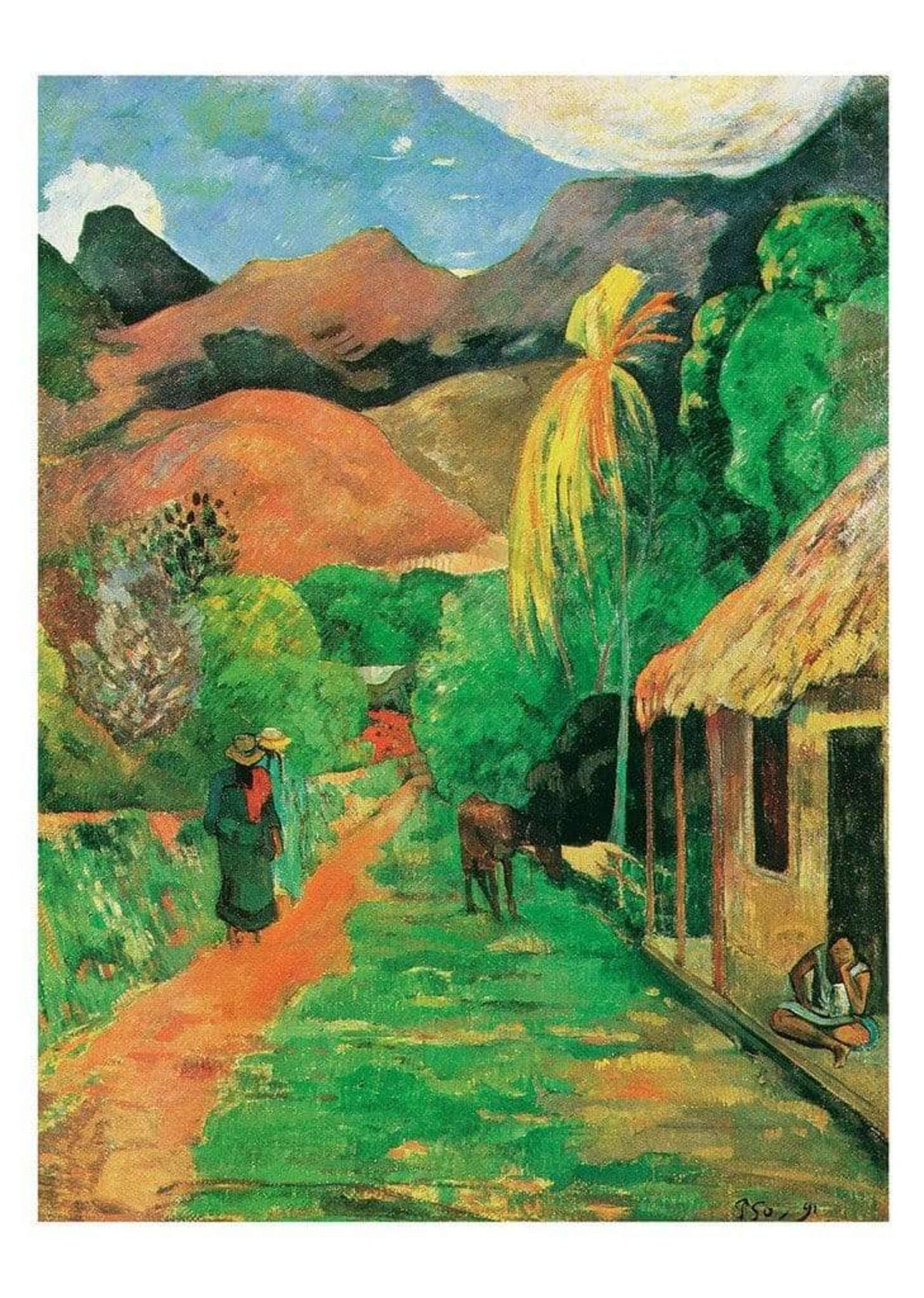 Paul Gauguin Chemin a papeete Kunstdruk 50x70cm | Posters.nl