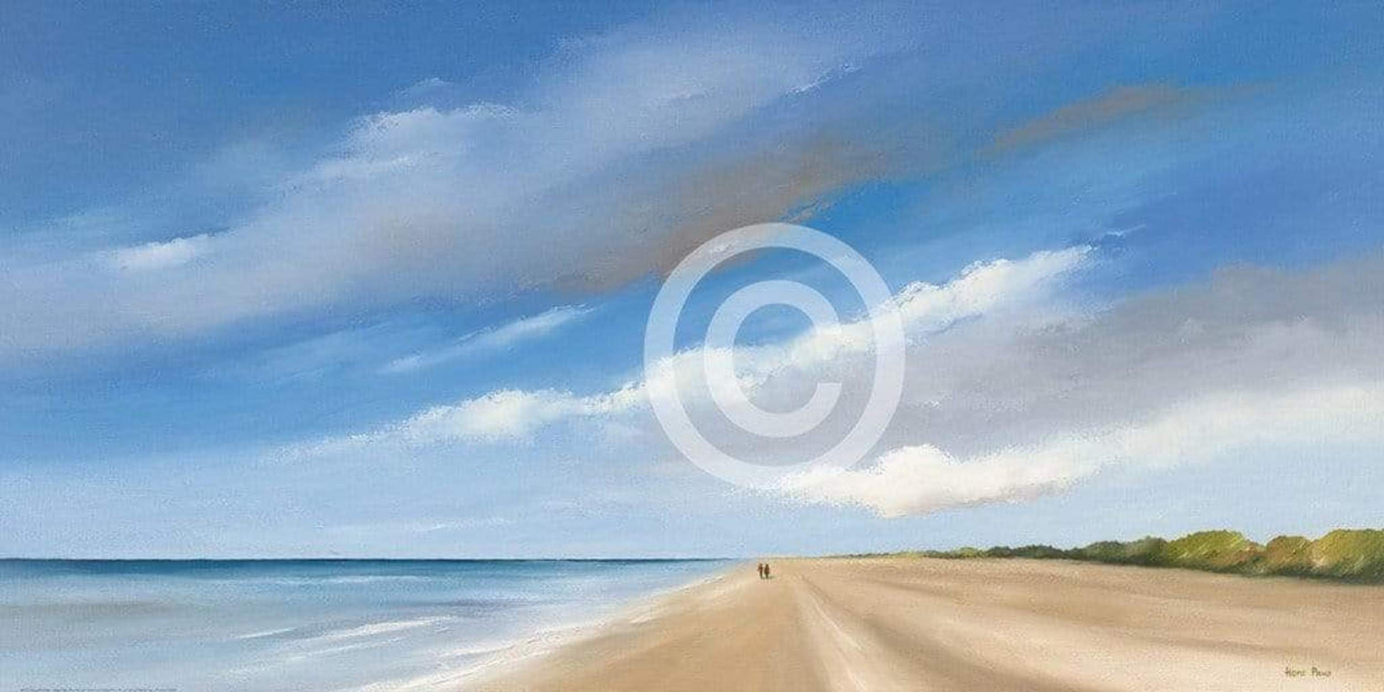 Hans Paus  Along the Sea I Kunstdruk 100x50cm | Posters.nl