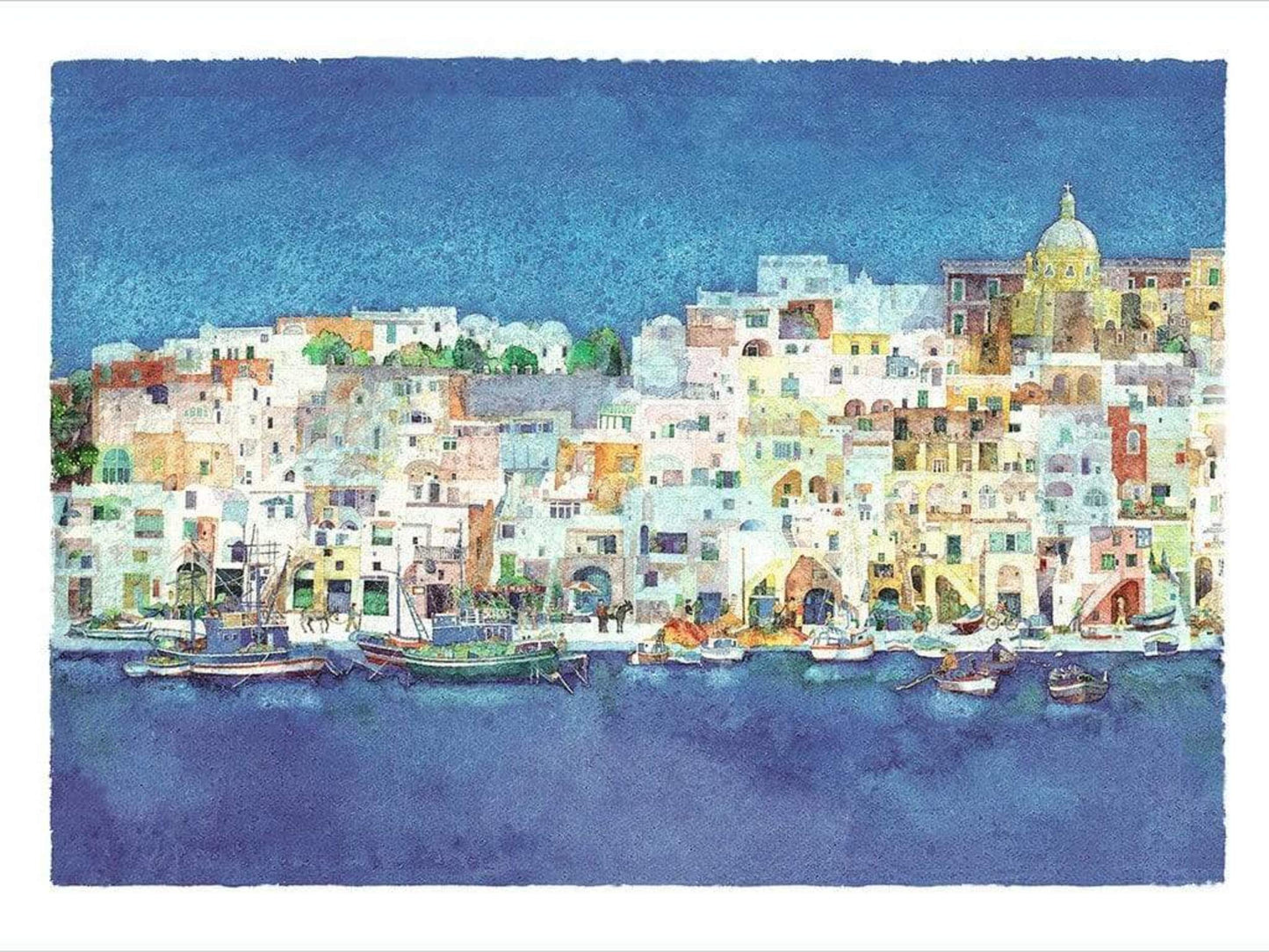 Kunstdruk Ralf Westphal - Corricella, Insel Procida 40x30cm