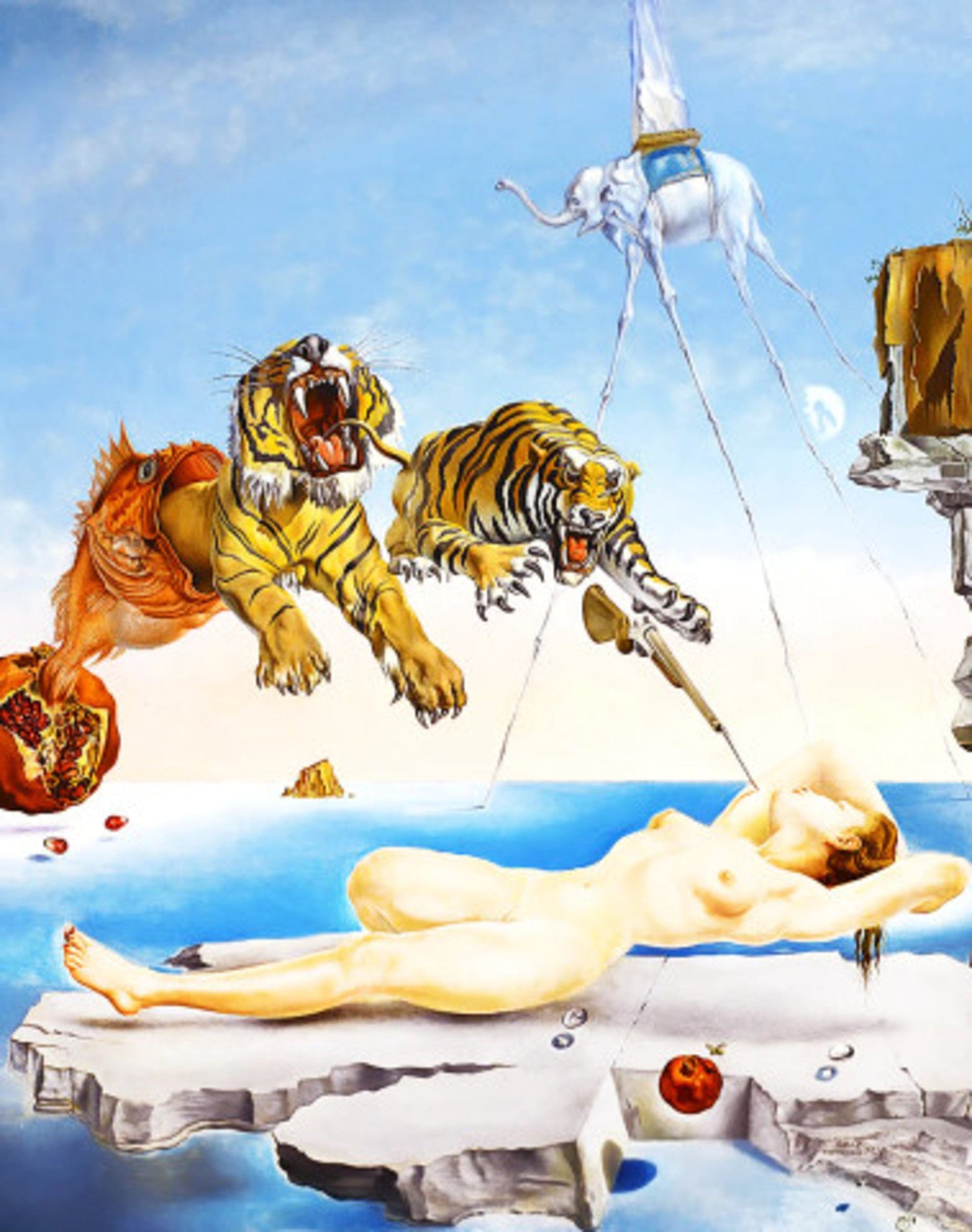 Salvador Dali  Une seconde avant l'eveil Kunstdruk 60x80cm | Posters.nl