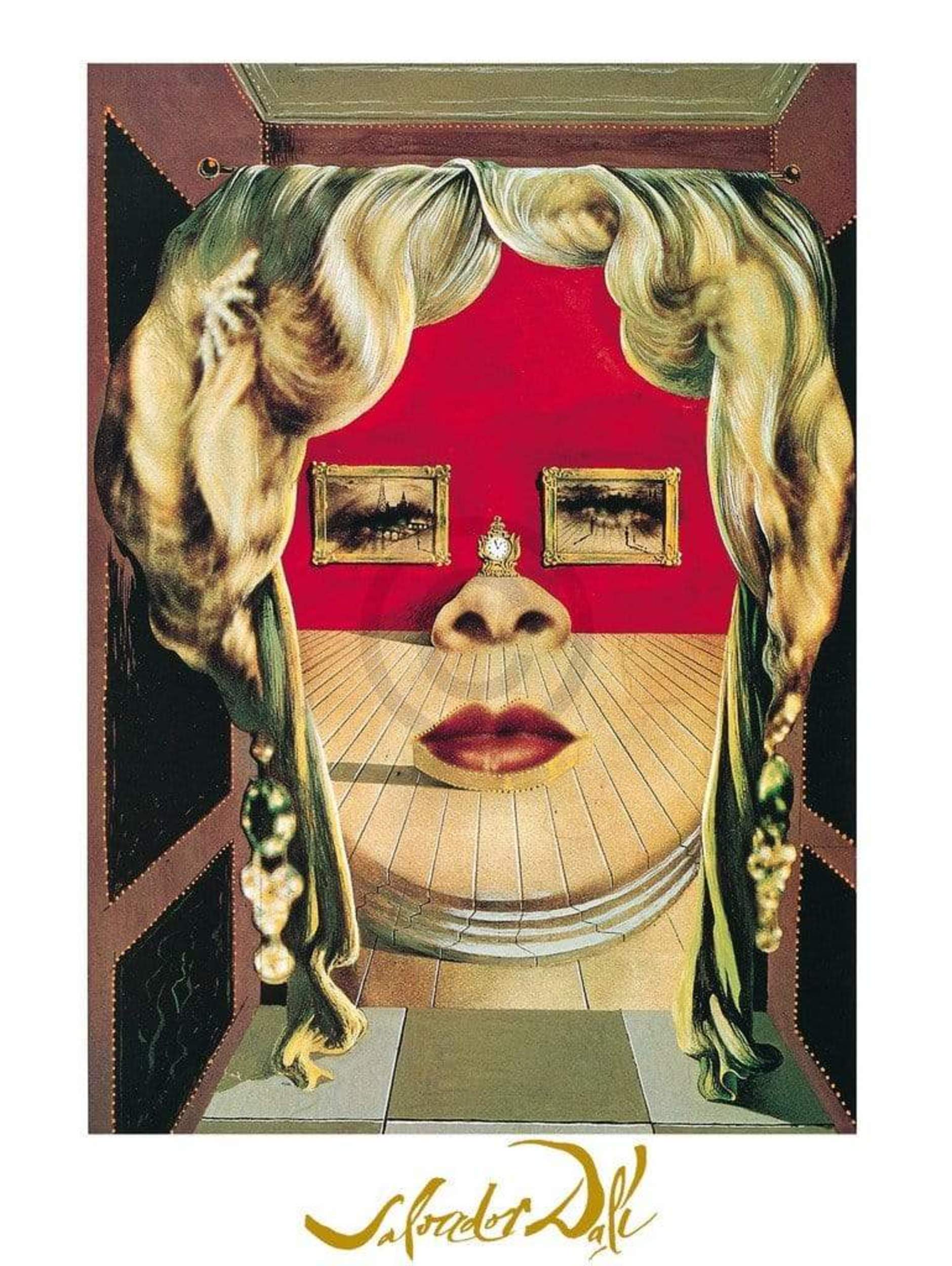 Salvador Dali  Il volto di Mae West Kunstdruk 60x80cm | Posters.nl