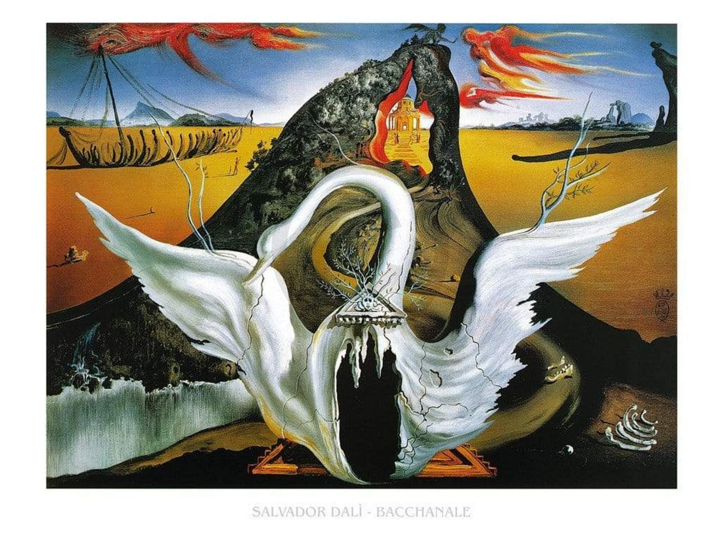 Salvador Dali  Bacchanale Kunstdruk 80x60cm | Posters.nl