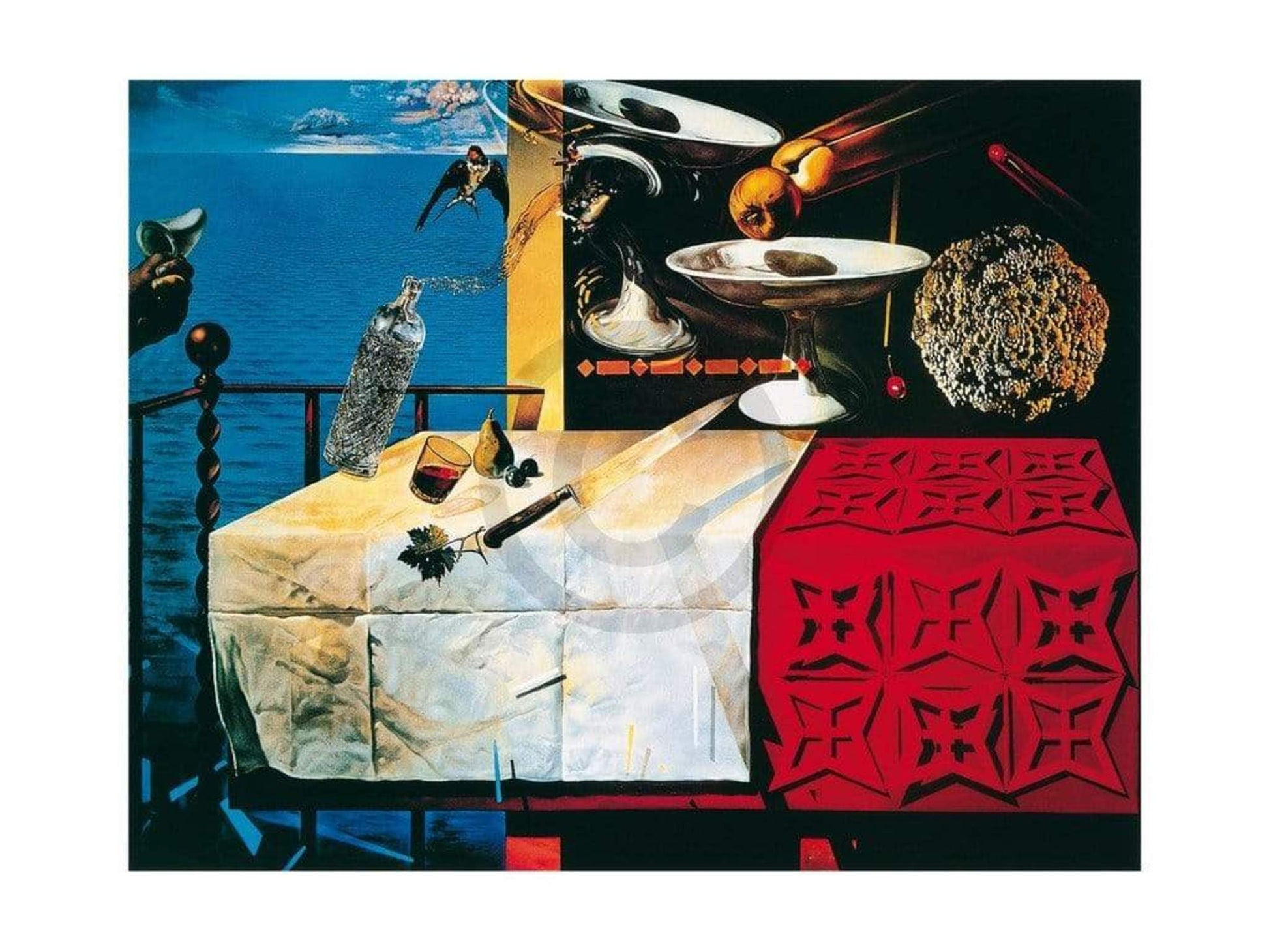 Salvador Dali  Natura morte vivente Kunstdruk 80x60cm | Posters.nl