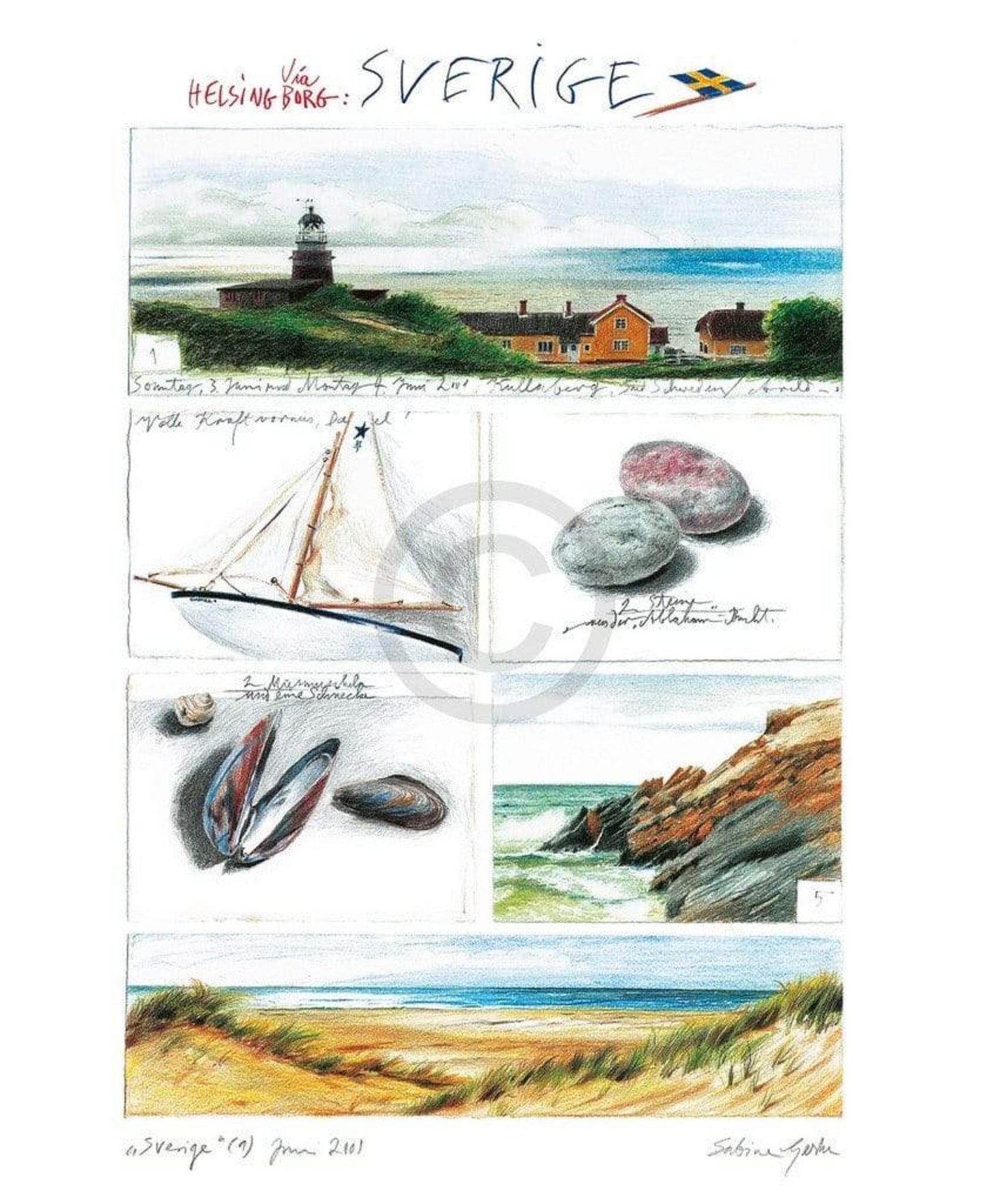 Sabine Gerke Via Helsingborg Kunstdruk 40x50cm | Posters.nl