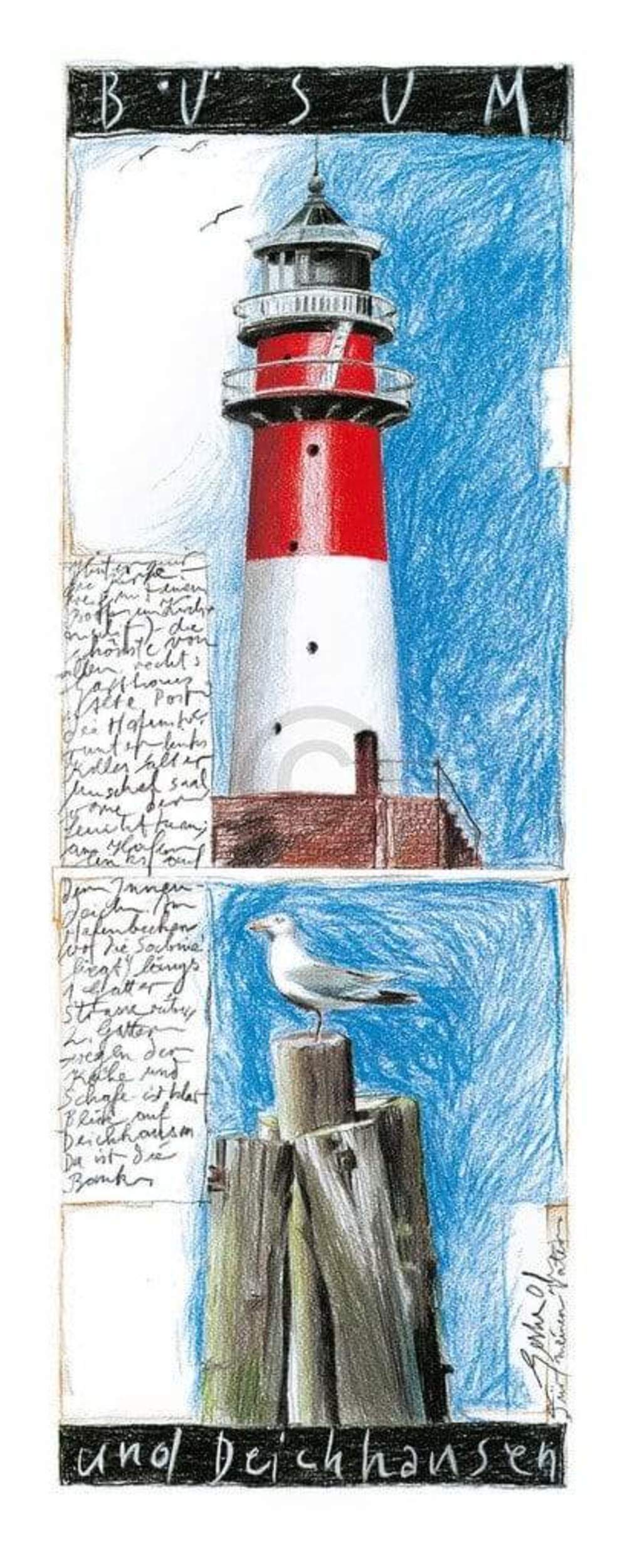 Sabine Gerke Büsum Kunstdruk 25x60cm | Posters.nl