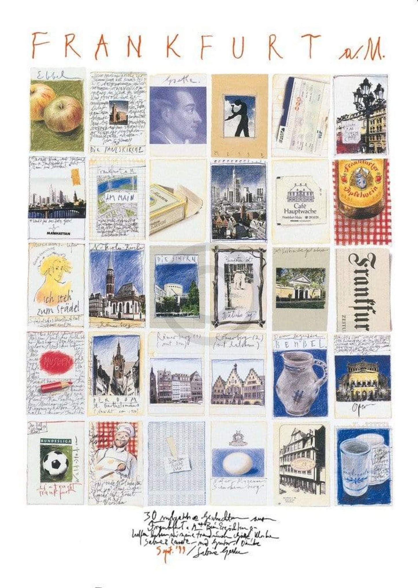 Sabine Gerke Frankfurt Kunstdruk 50x70cm | Posters.nl