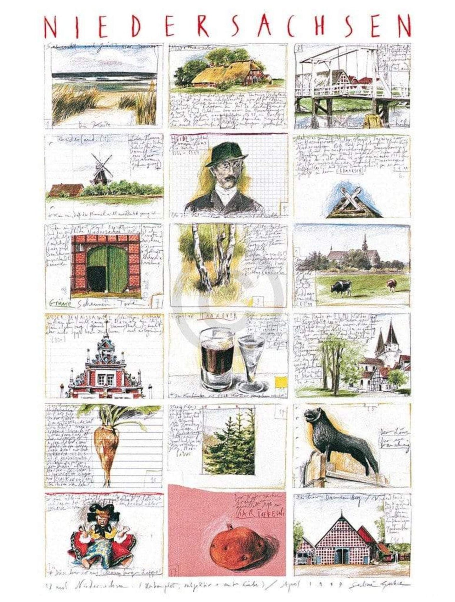 Sabine Gerke Niedersachsen I Kunstdruk 60x80cm | Posters.nl