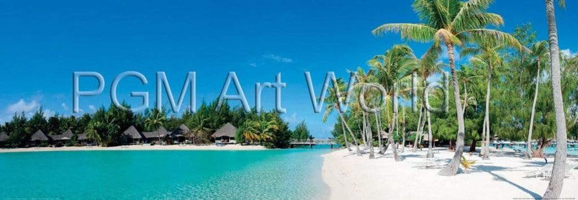 Shutterstock  Beautiful beach on Bora Bora Kunstdruk 95x33cm | Posters.nl