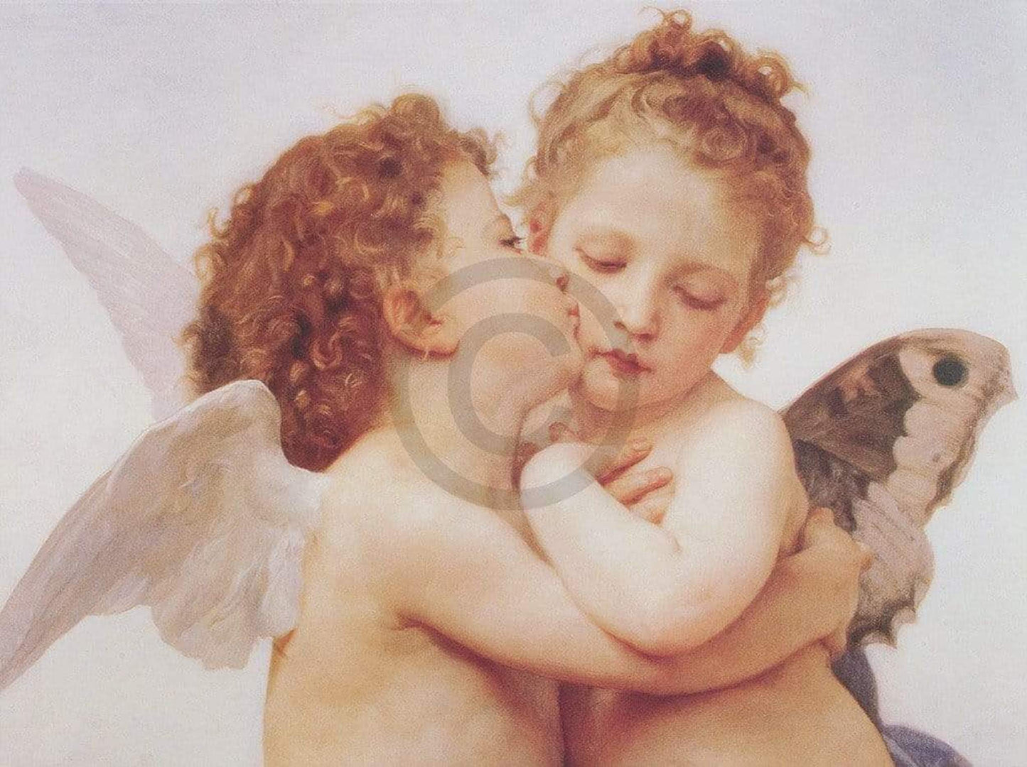 William Bouguereau The first Kiss Kunstdruk 80x60cm | Posters.nl