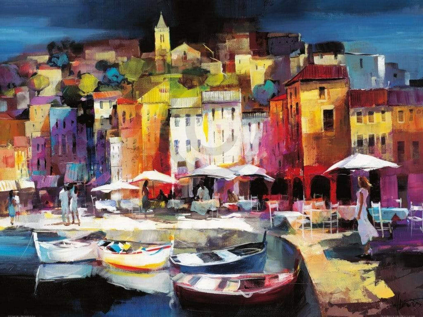 Willem Haenraets Seaport Town II Kunstdruk 80x60cm | Posters.nl