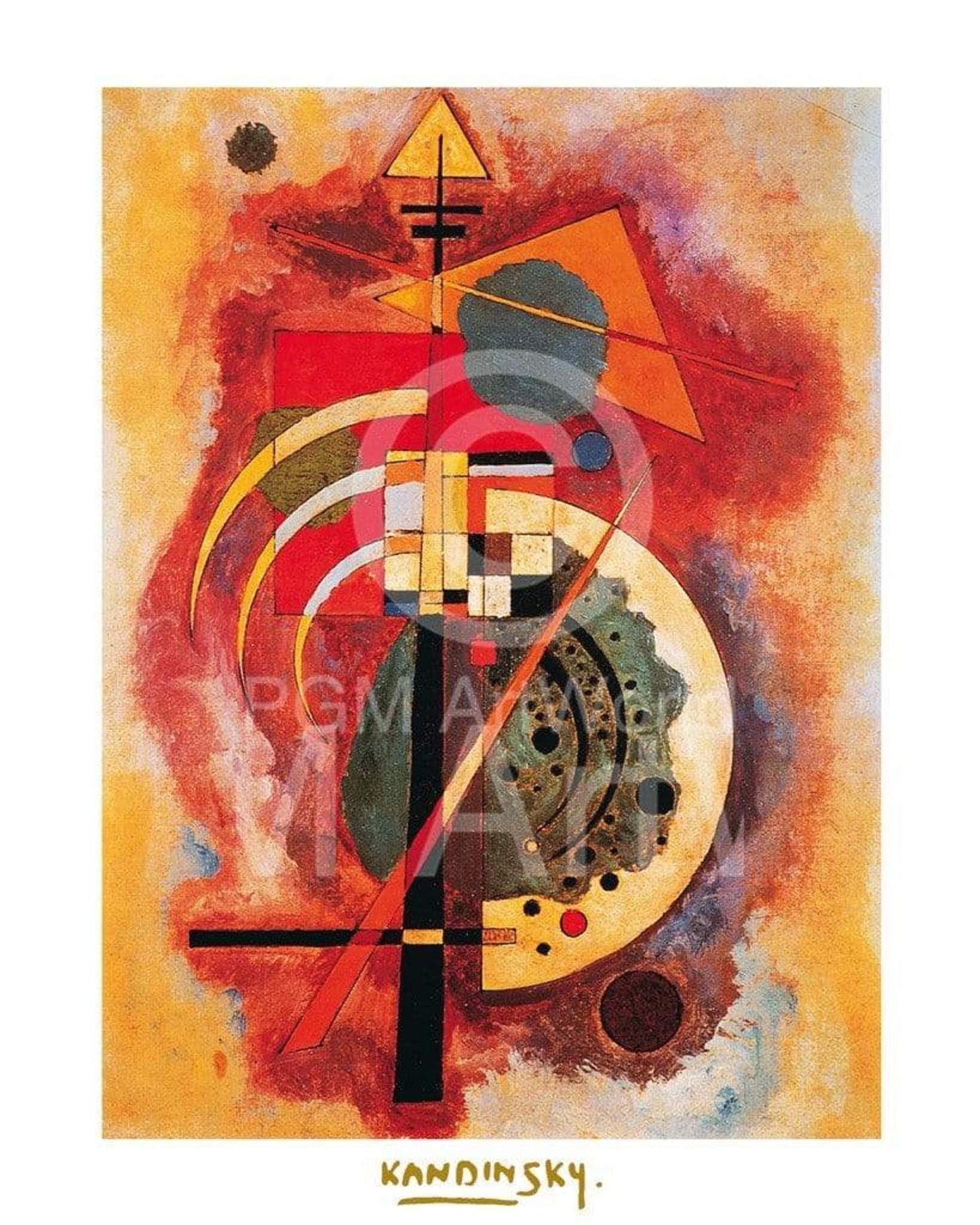 Kunstdruk Wassily Kandinsky - Hommage a Grohmann 60x80cm