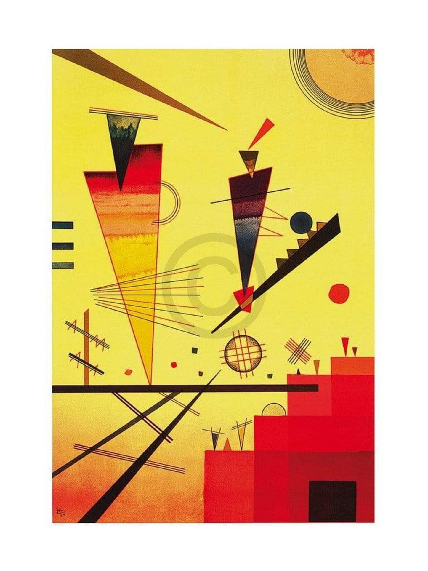 Wassily Kandinsky Structure joyeuse Kunstdruk 60x80cm | Posters.nl