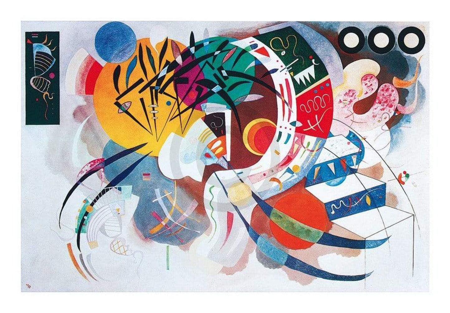 Wassily Kandinsky Courbe dominante, 1936 Kunstdruk 50x40cm | Posters.nl