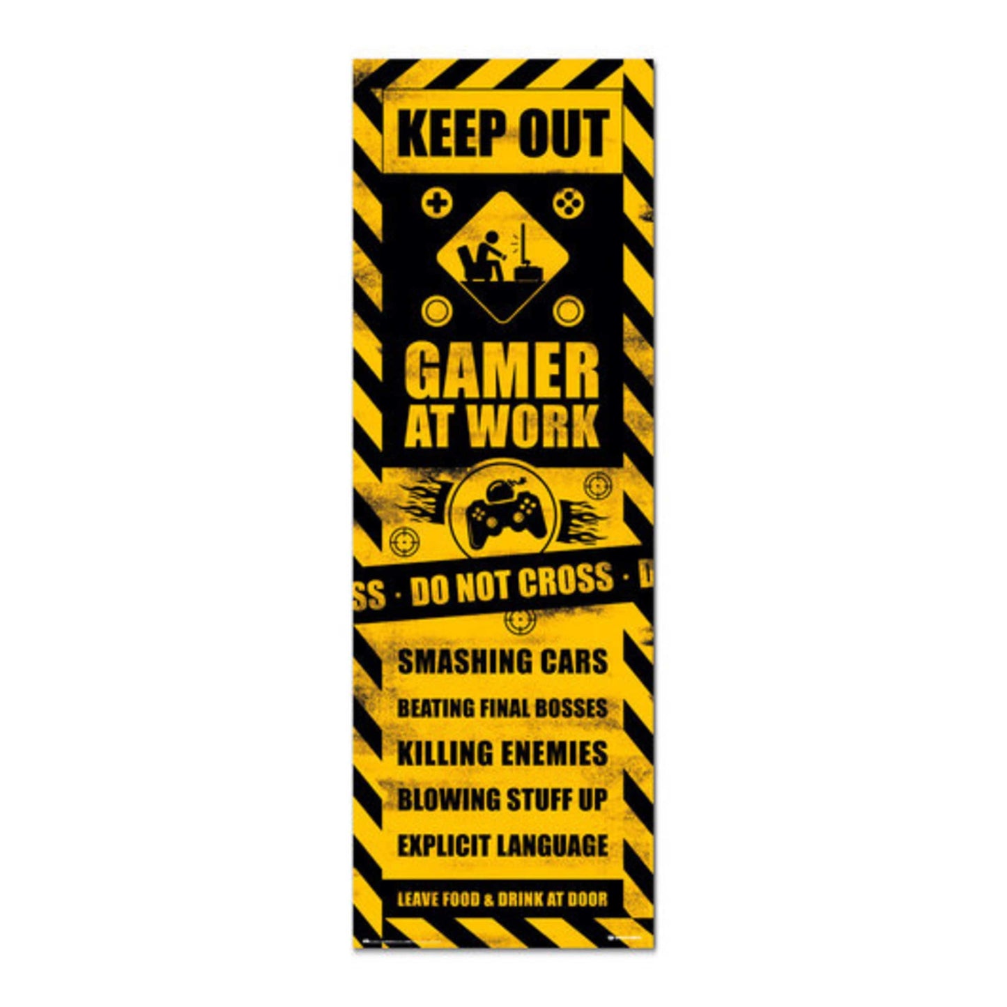 Grupo Erik PPGE8093 Gameration Gaming Caution Poster 53X158cm | Posters.nl