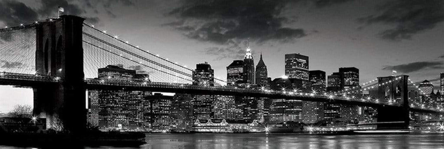 Pyramid Brooklyn Bridge at Dusk Poster 91,5x30,5cm | Posters.nl