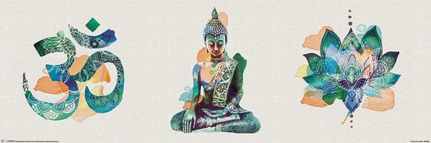 Pyramid Summer Thornton Yoga Triptych Poster 91,5x30,5cm | Posters.nl