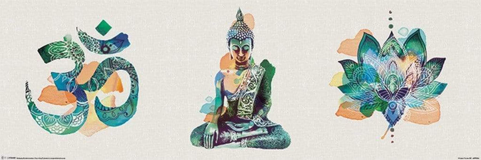 Pyramid Summer Thornton Yoga Triptych Poster 91,5x30,5cm | Posters.nl