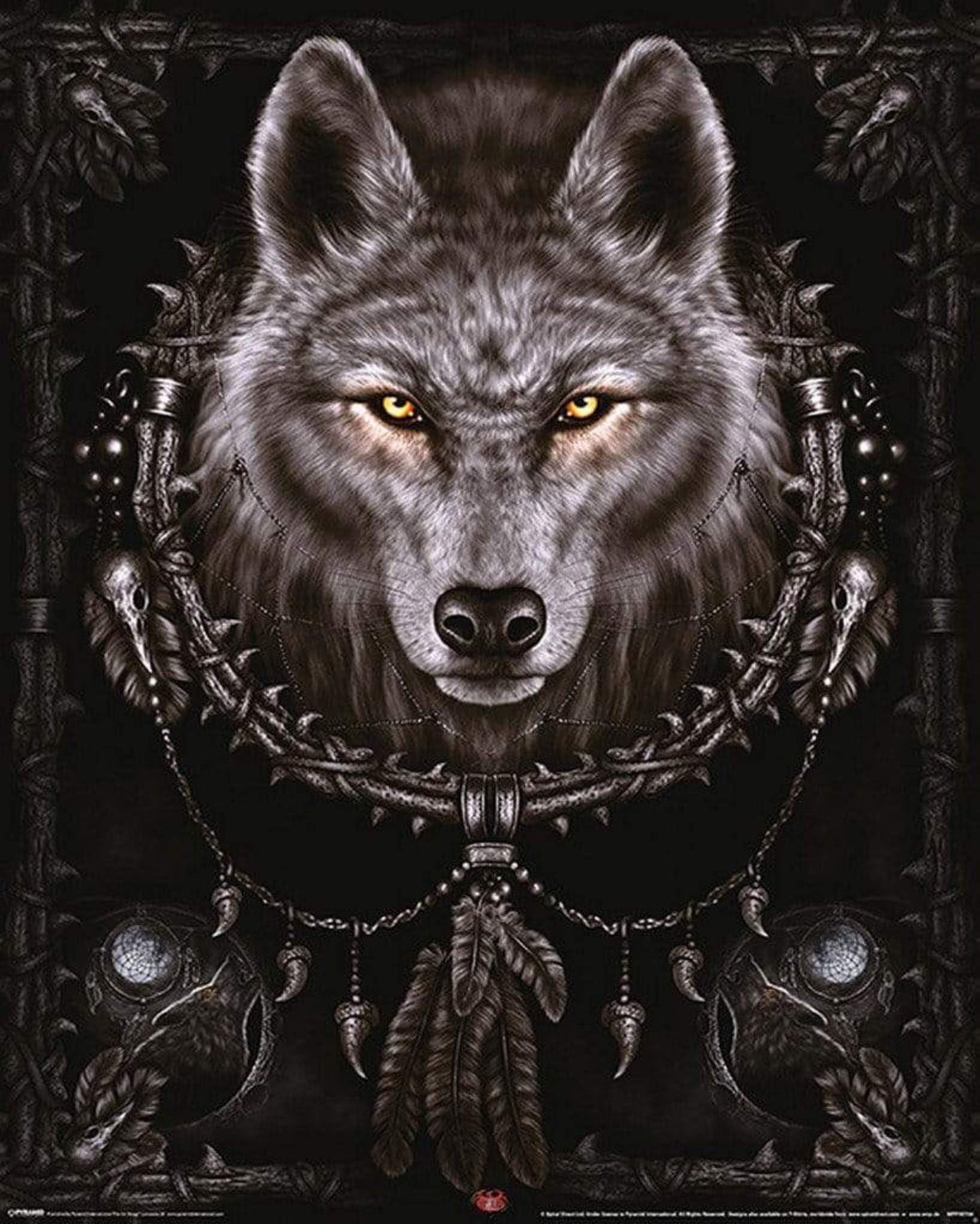 Pyramid Spiral Wolf Dreams Poster 40x50cm | Posters.nl