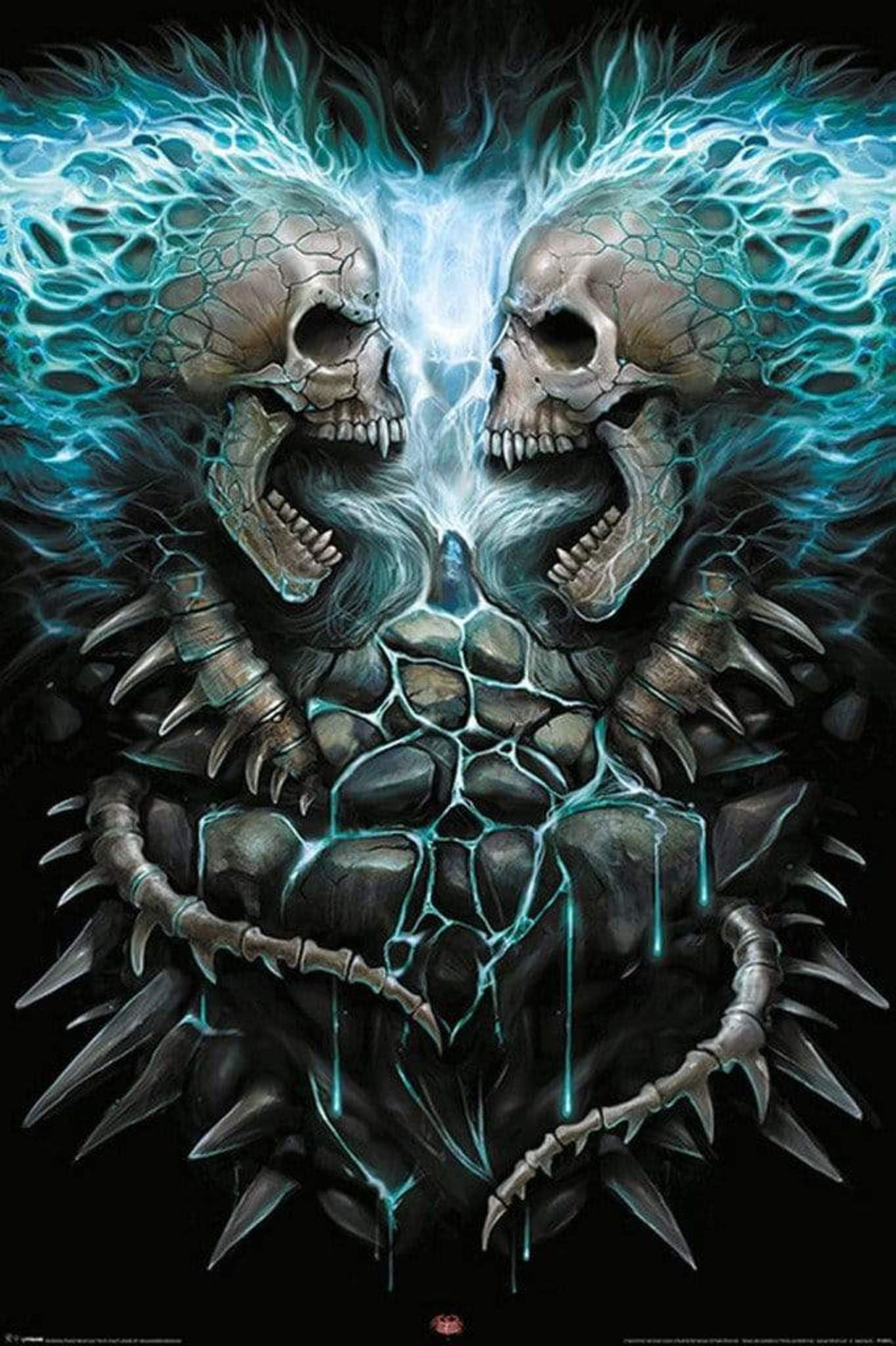 Pyramid Spiral Flaming Spine Poster 61x91,5cm | Posters.nl