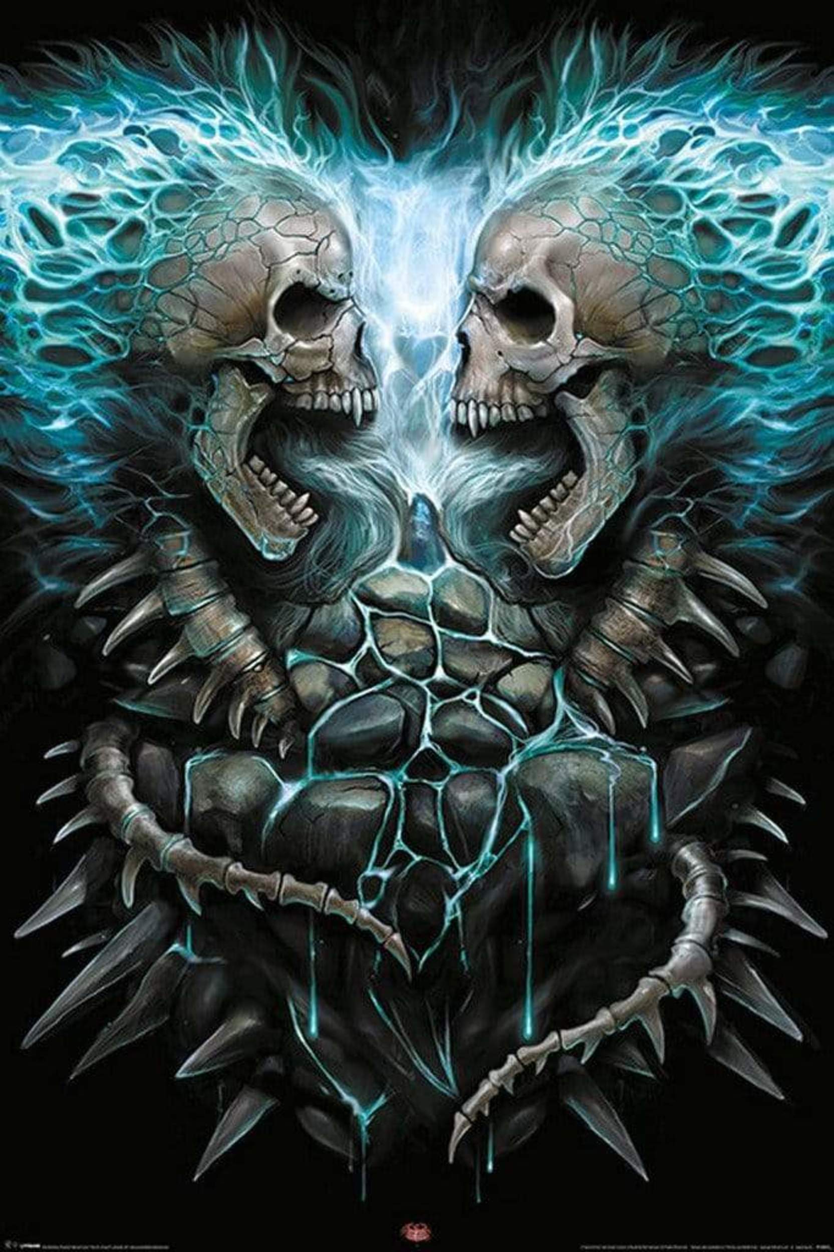 Pyramid Spiral Flaming Spine Poster 61x91,5cm | Posters.nl