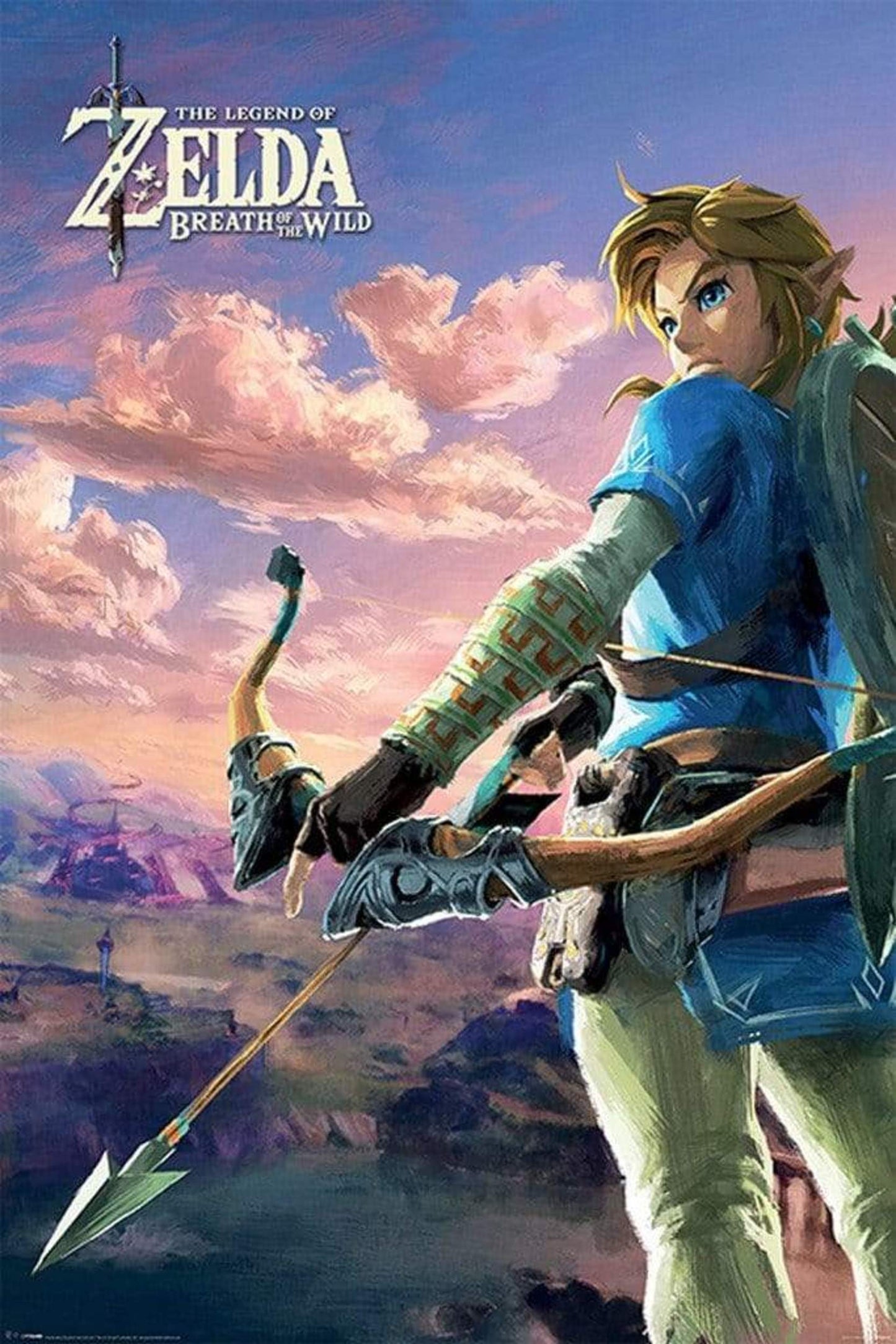Pyramid The Legend of Zelda Breath of the Wild Hyrule Scene Landscape Poster 61x91,5cm | Posters.nl