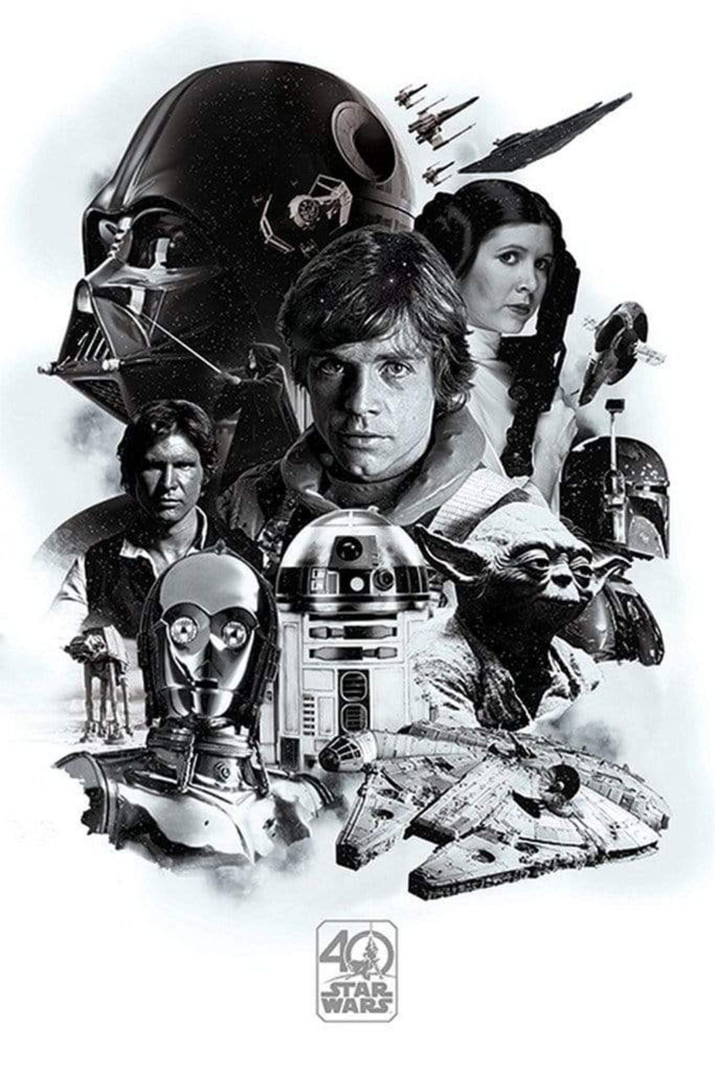 Pyramid Star Wars 40th Anniversary Montage Poster 61x91,5cm | Posters.nl