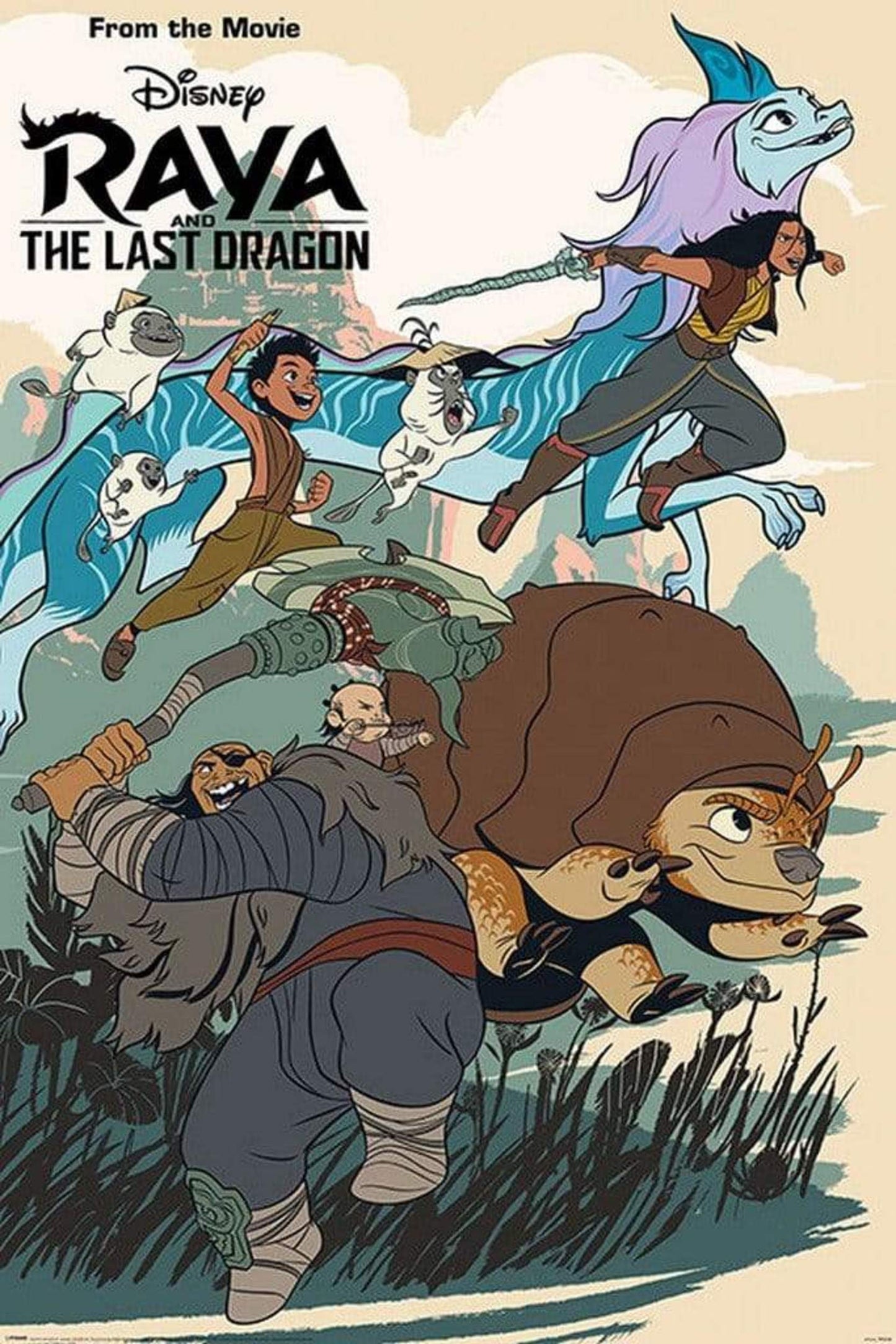 Pyramid Raya and the Last Dragon Jumping Into Action Poster 61x91,5cm | Posters.nl