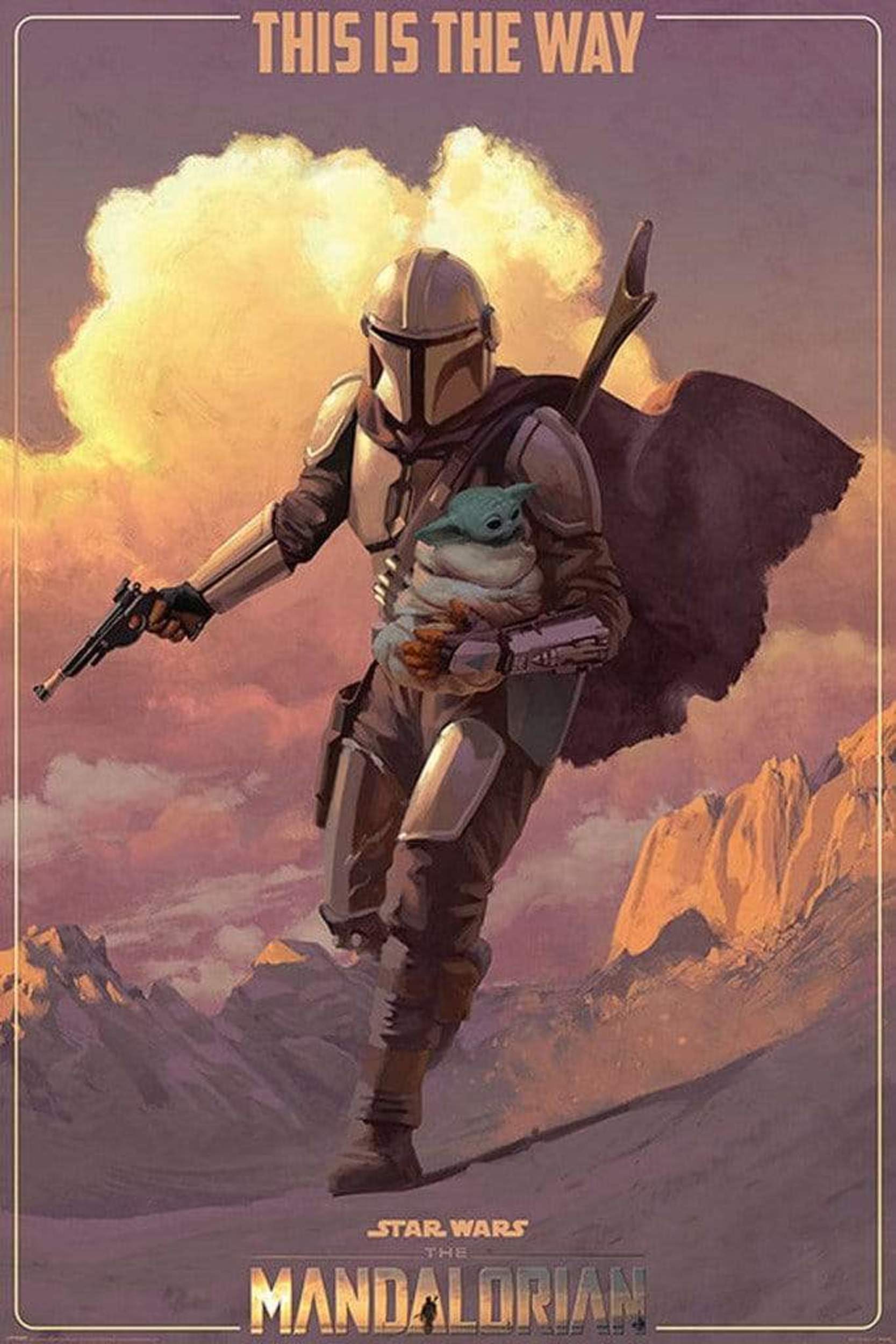 Pyramid Star Wars The Mandalorian On the Run Poster 61x91,5cm | Posters.nl