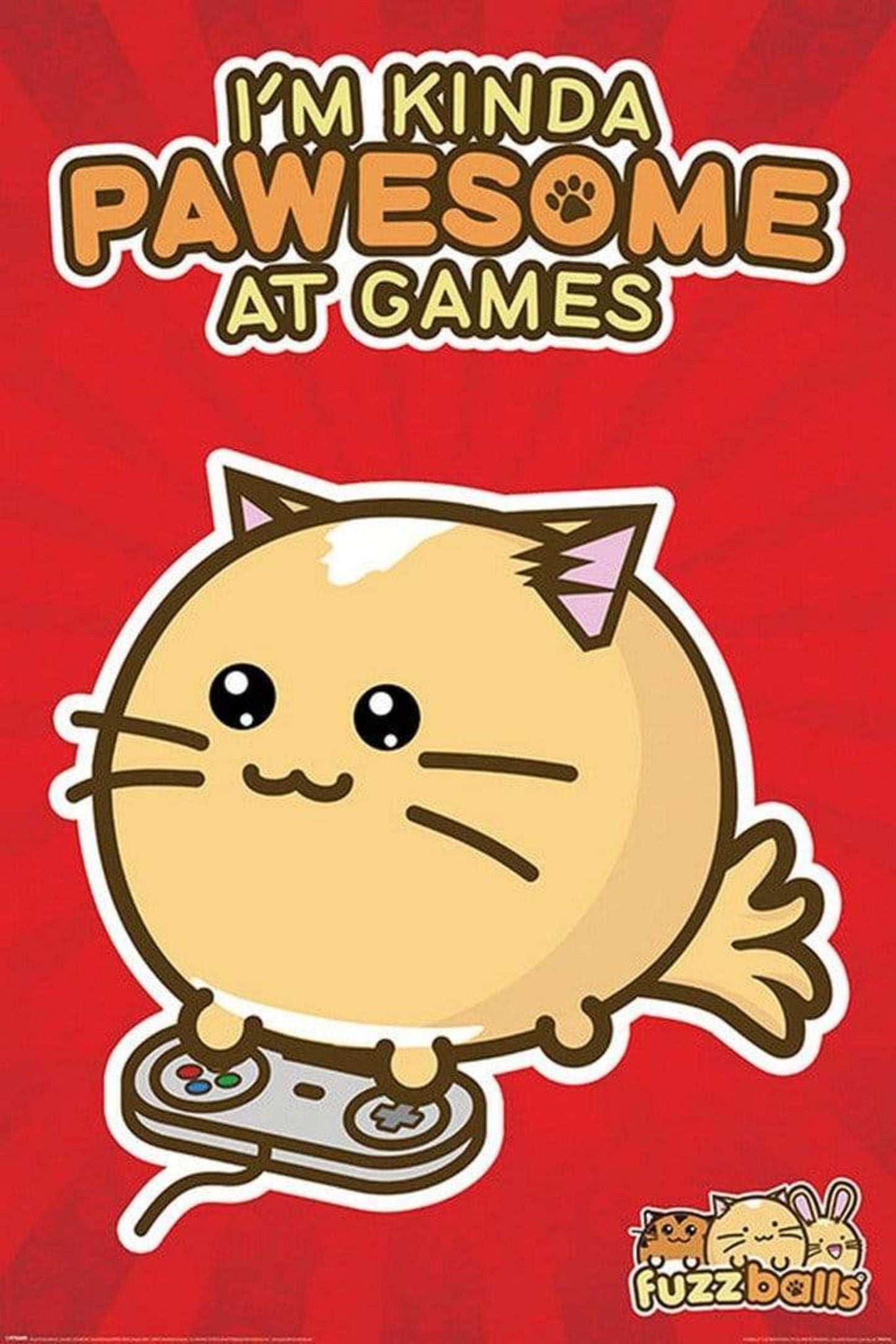 Pyramid Fuzzballs Pawsome Gamer Poster 61x91,5cm | Posters.nl