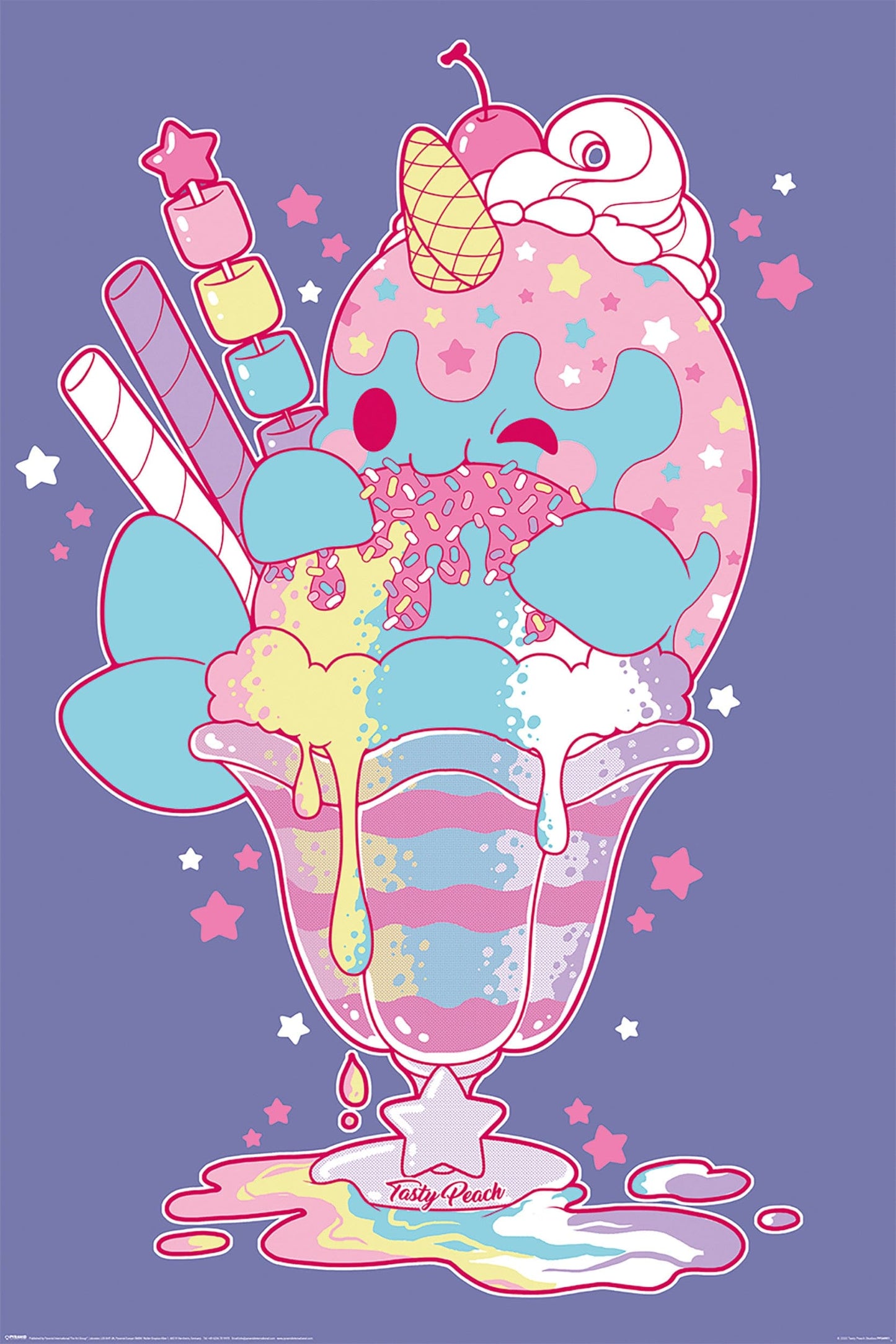 Pyramid PP34991 Tasty Peach Nomwhal Poster 61X91 5cm | Posters.nl