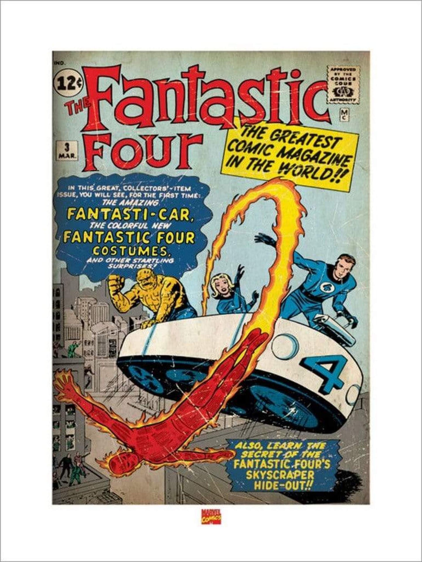 Pyramid Fantastic Four Cover Kunstdruk 60x80cm | Posters.nl