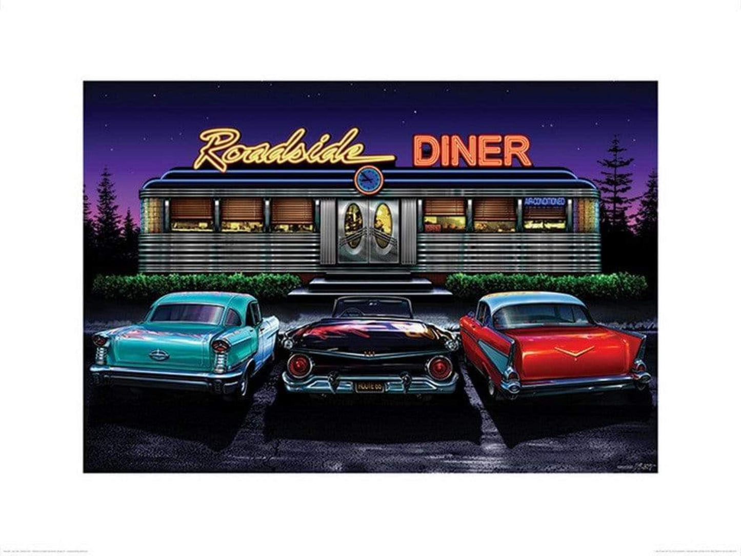 Pyramid Roadside Diner Helen Flint Kunstdruk 60x80cm | Posters.nl