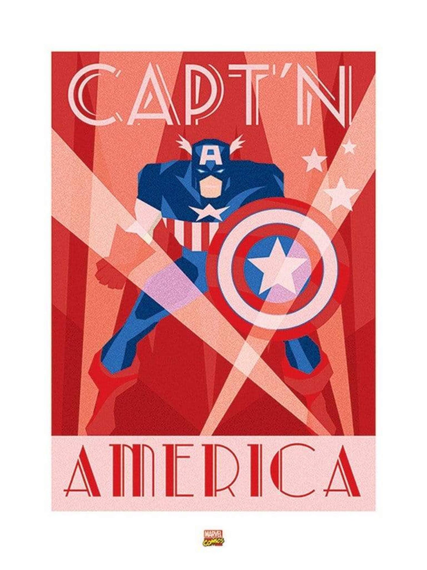 Pyramid Marvel Deco Captain America Kunstdruk 60x80cm | Posters.nl