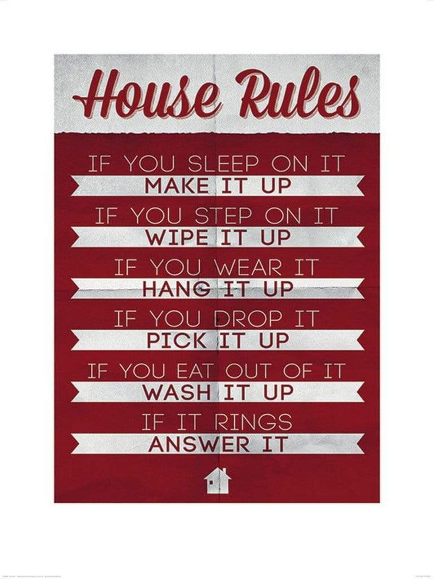 Pyramid House Rules Kunstdruk 60x80cm | Posters.nl