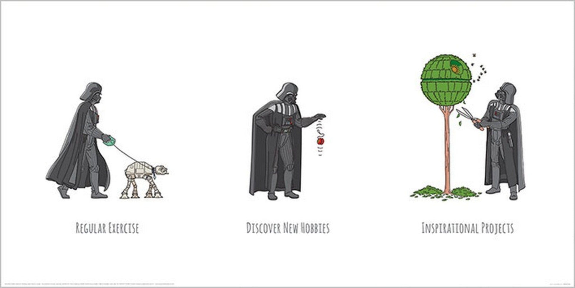 pyramid ppr41750 star wars vaders boredom busting ideas kunstdruk 60x30cm | Posters.nl
