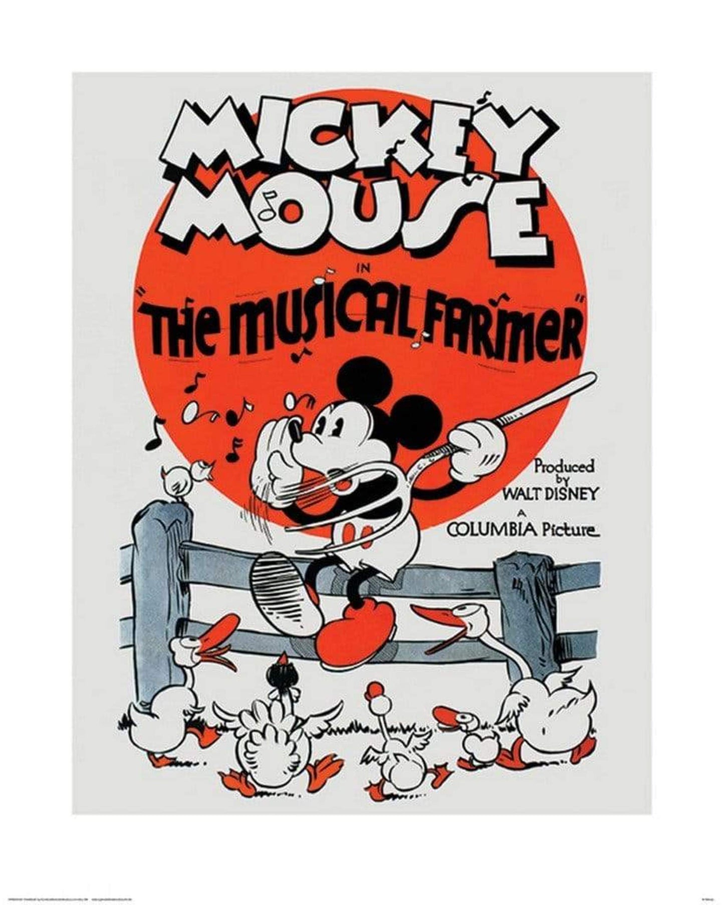 Pyramid Mickey Mouse The Musical Farmer Kunstdruk 40x50cm | Posters.nl