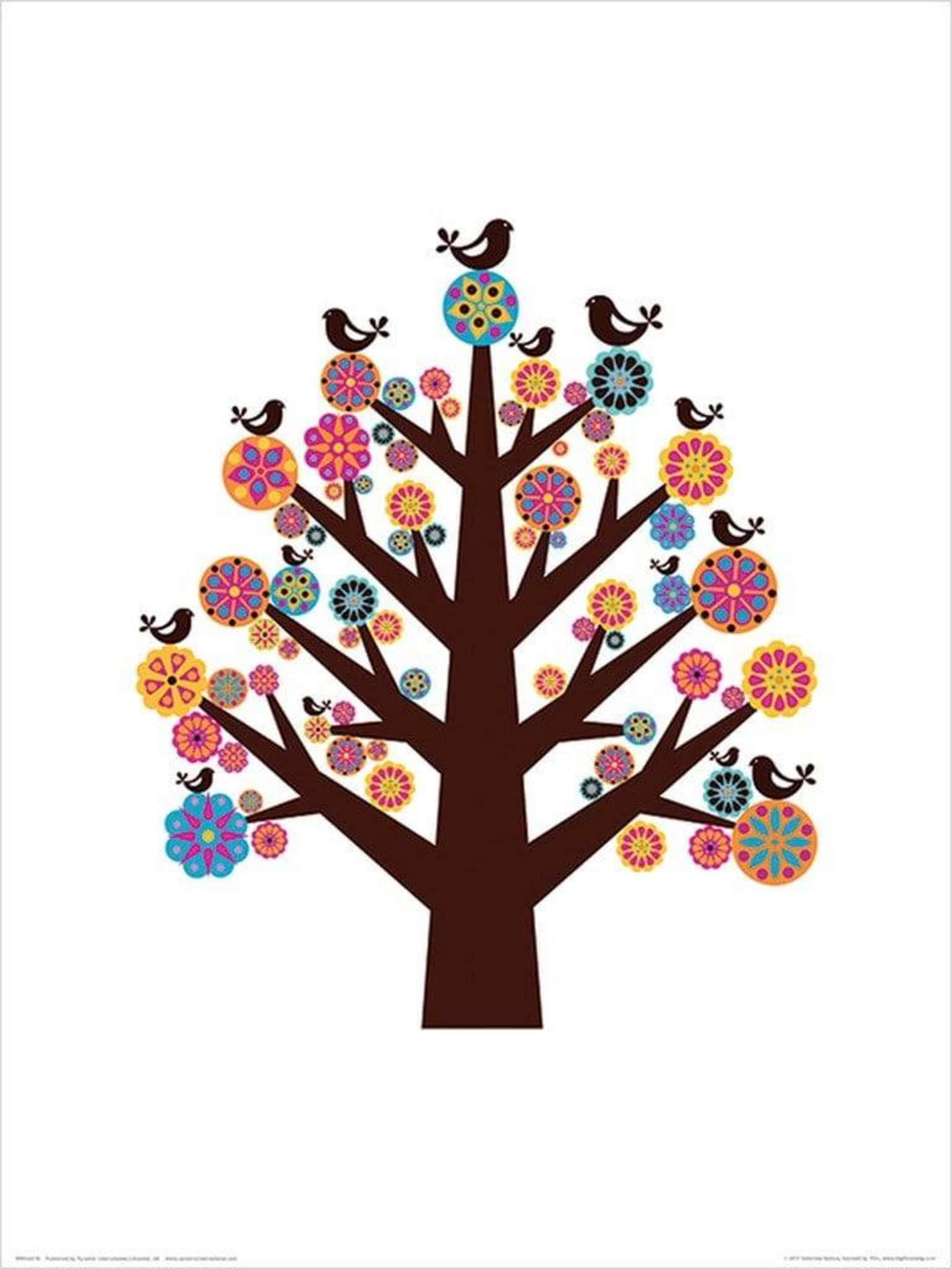 Pyramid Valentina Ramos Tree of Flowers Kunstdruk 30x40cm | Posters.nl