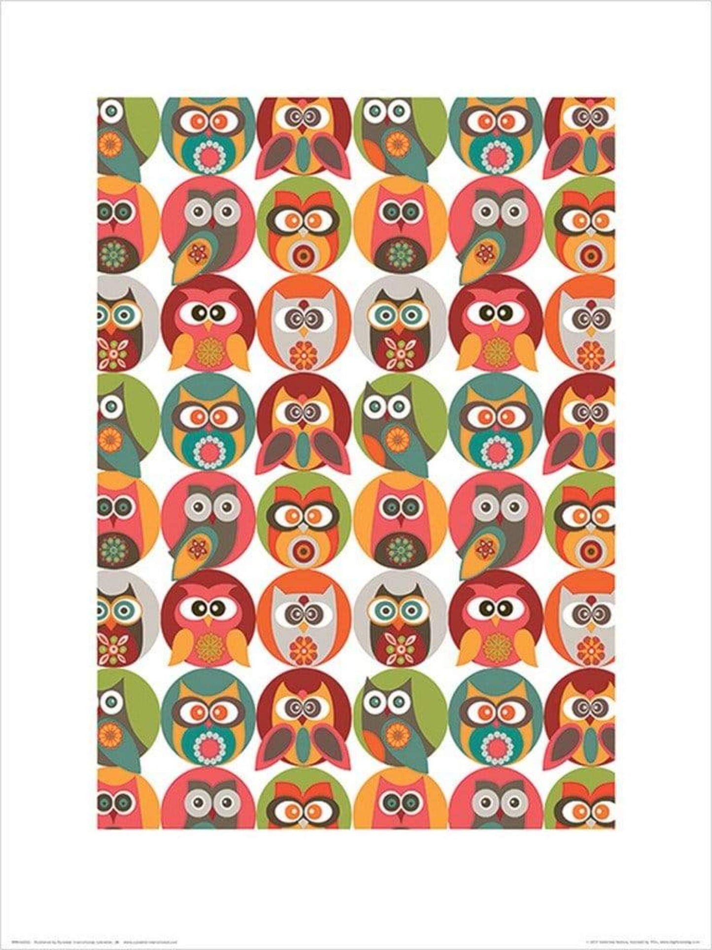 Pyramid Valentina Ramos Owls Family Kunstdruk 30x40cm | Posters.nl