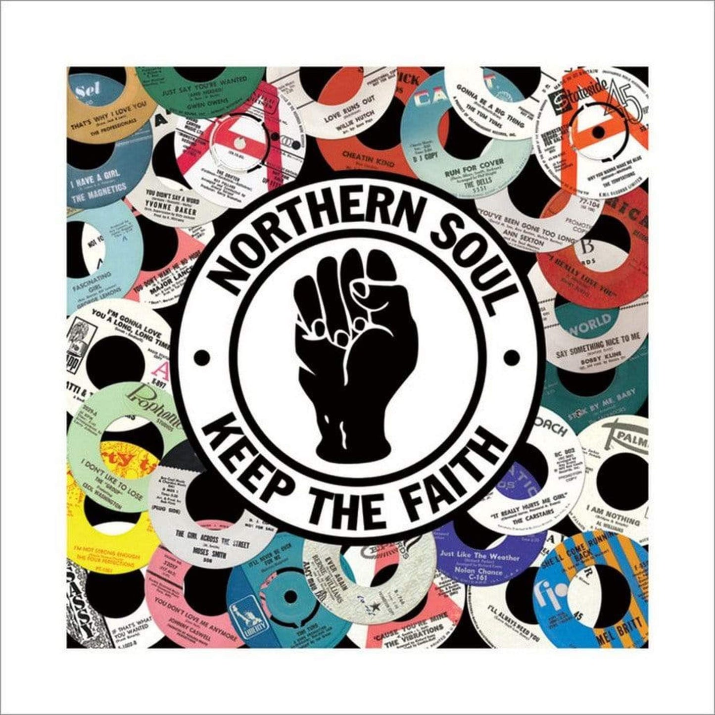 Pyramid Northern Soul Labels Kunstdruk 40x40cm | Posters.nl