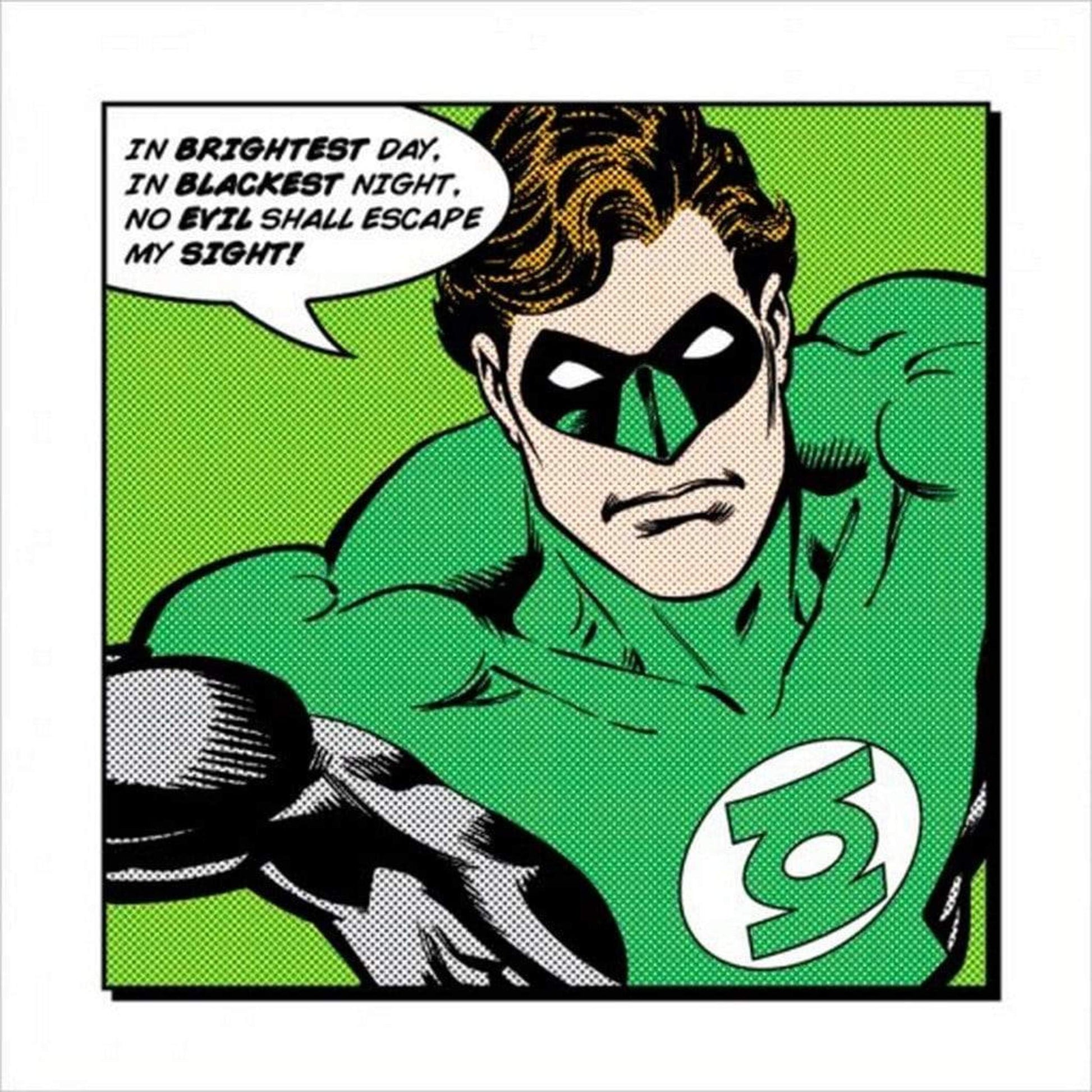 Pyramid Green Lantern Brightest Day Kunstdruk 40x40cm | Posters.nl