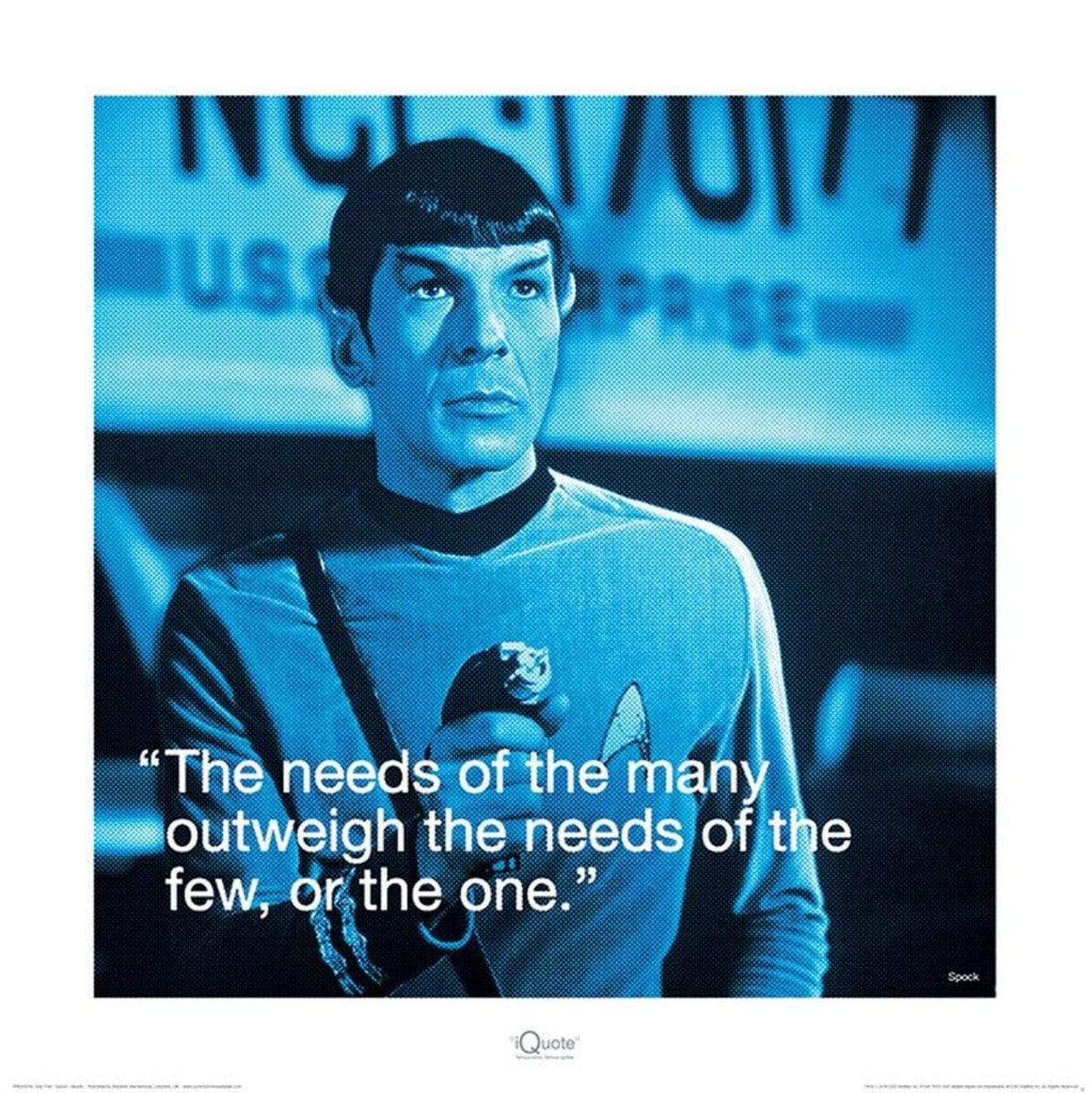 Pyramid Star Trek Spock iQuote Kunstdruk 40x40cm | Posters.nl