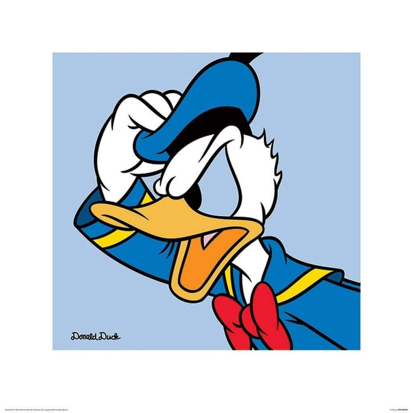 Pyramid Donald Duck Blue Kunstdruk 40x40cm | Posters.nl