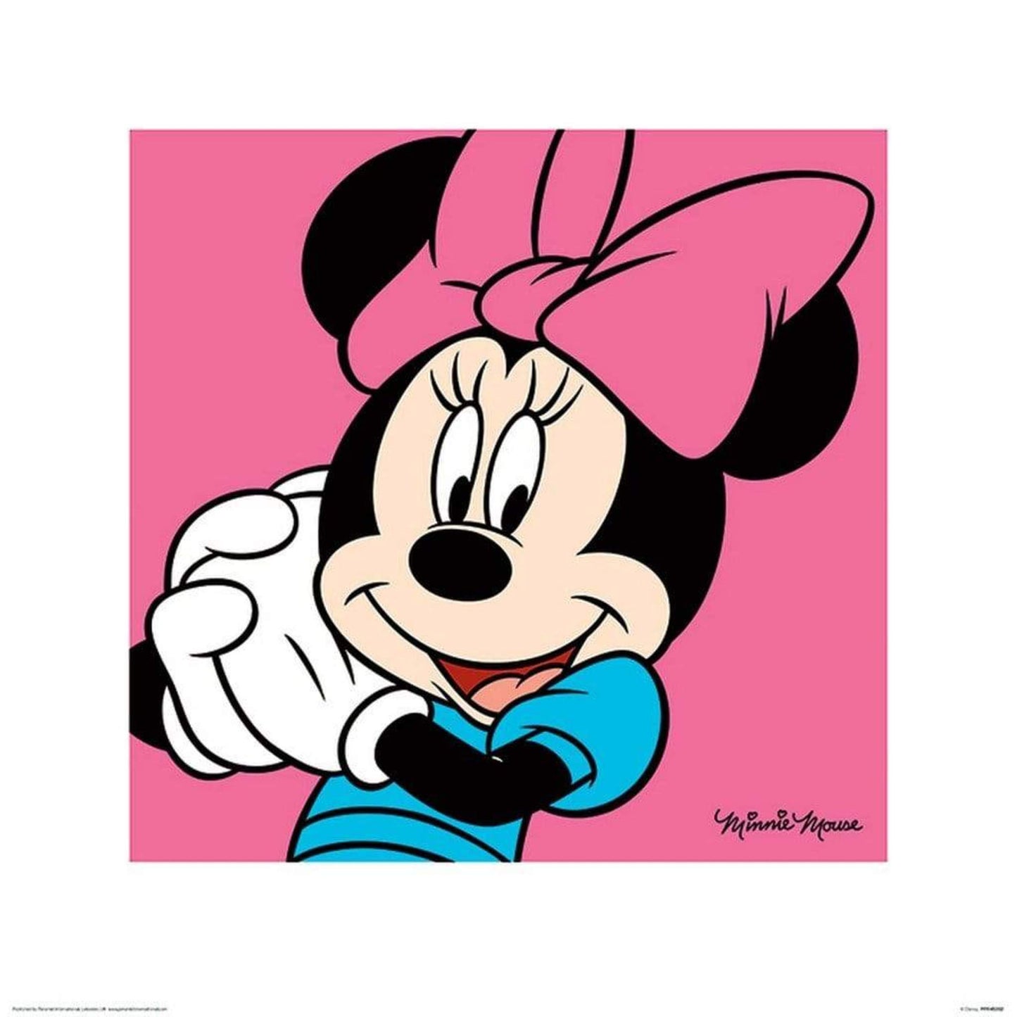 Pyramid Minnie Mouse Pink Kunstdruk 40x40cm | Posters.nl